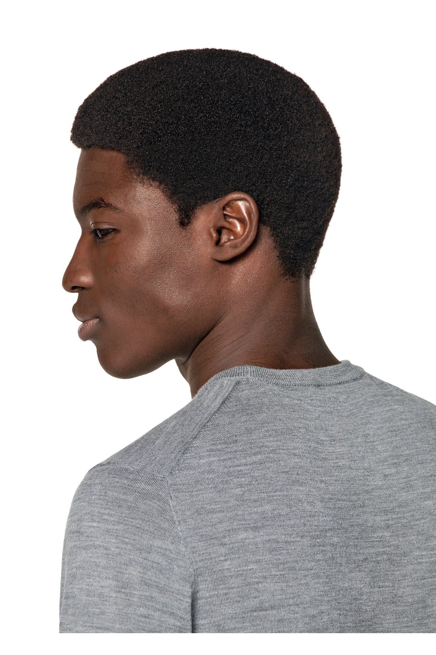 LSCREW MERINO GREY CREW AND V NECK GREY 6