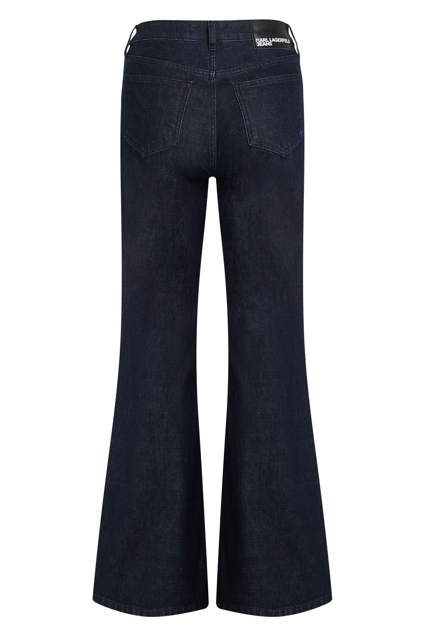 FLARED DENIM W/ SLIT RINSE BLUE 4