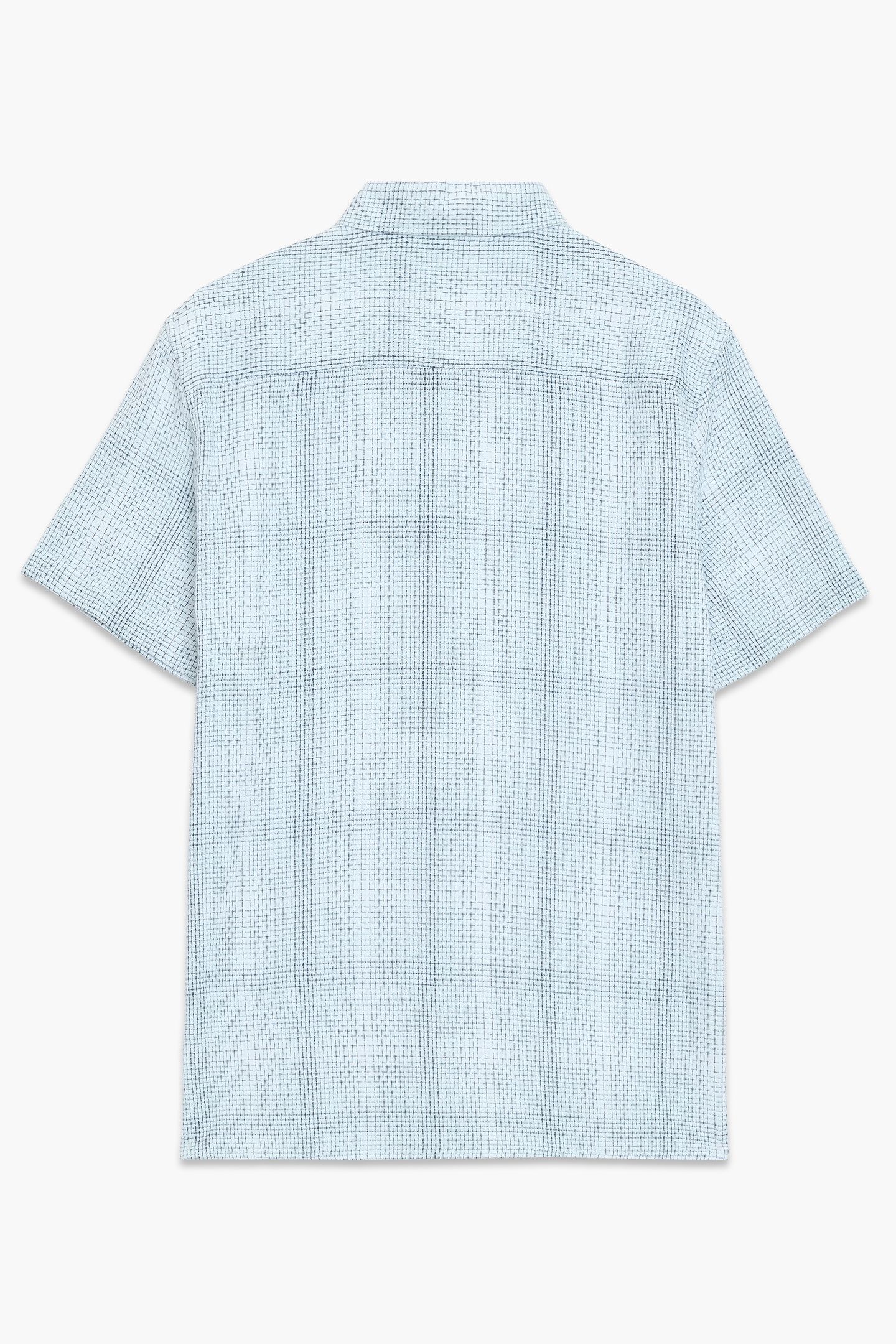 BARROW DOBBY SS SHIRT BLUE COMBO 3