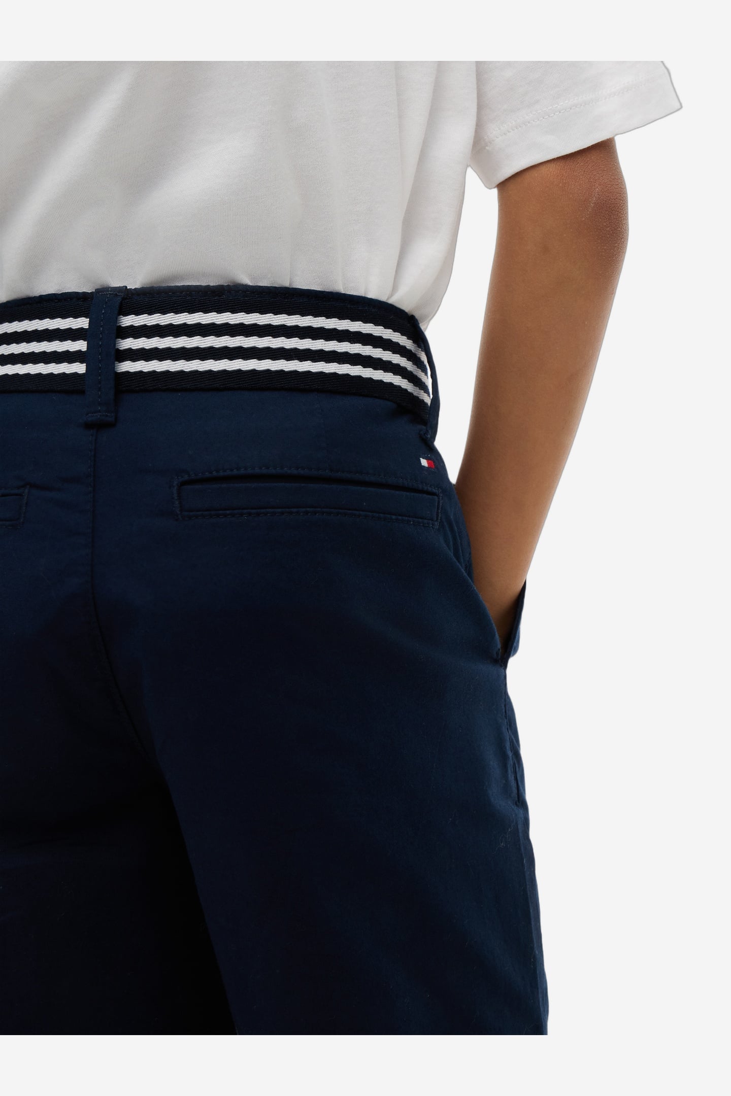 BOYS BAGGY CHINO BELTED SHORTS DARK NIGHT NAVY 5