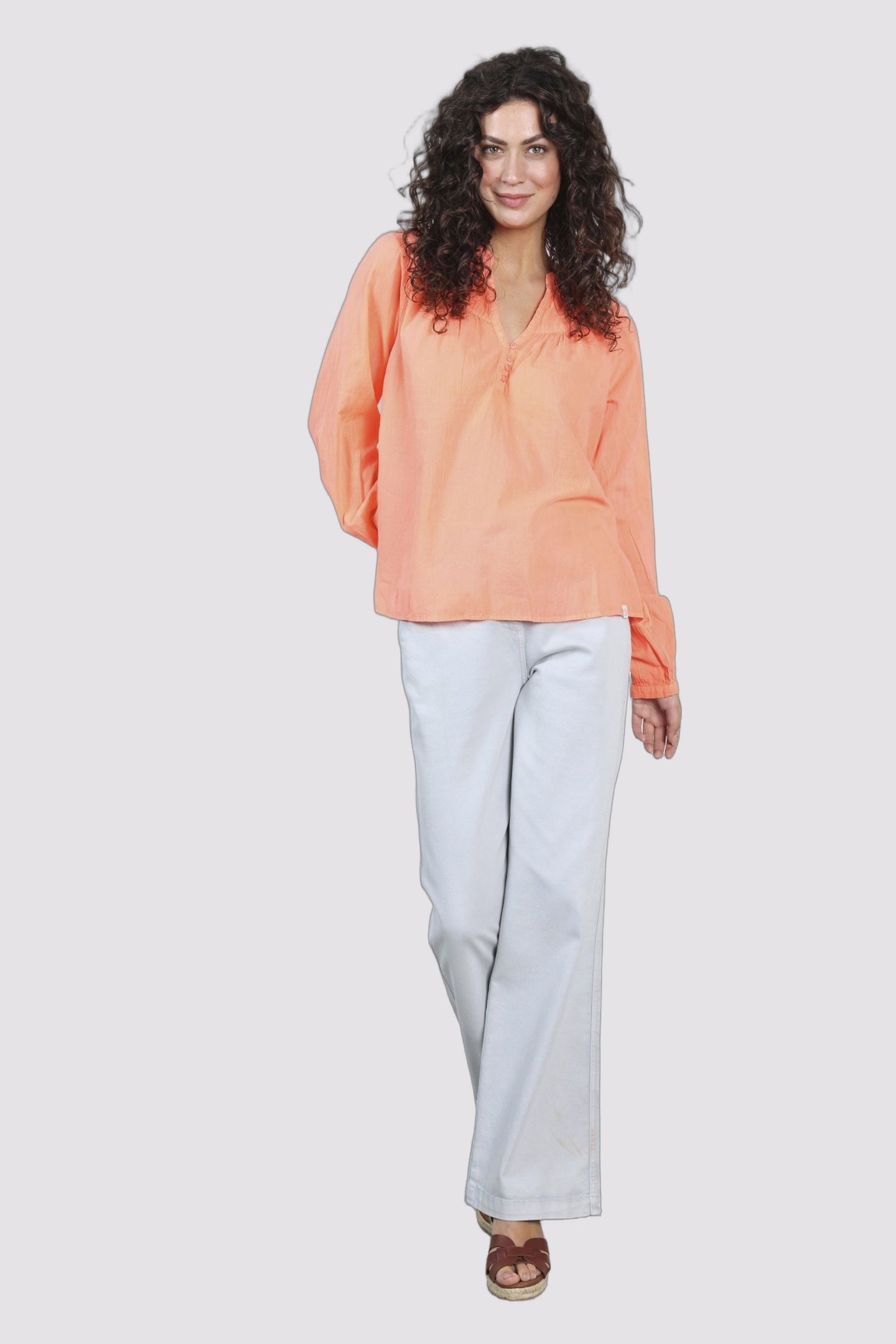BLOUSE NELSA NEON ORANGE 2