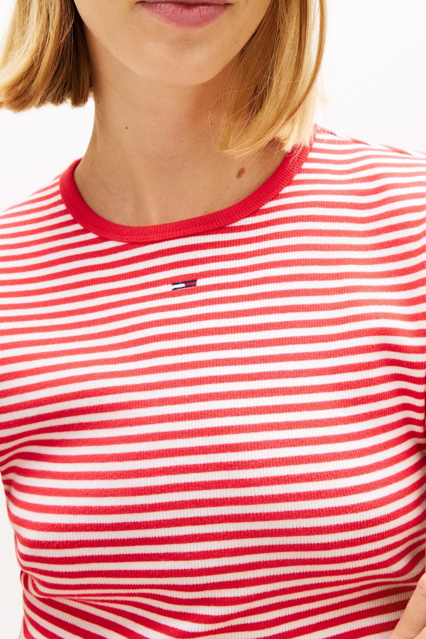 TJW SLIM ESSENTIAL T-SHIRT RED/STRIPE 5
