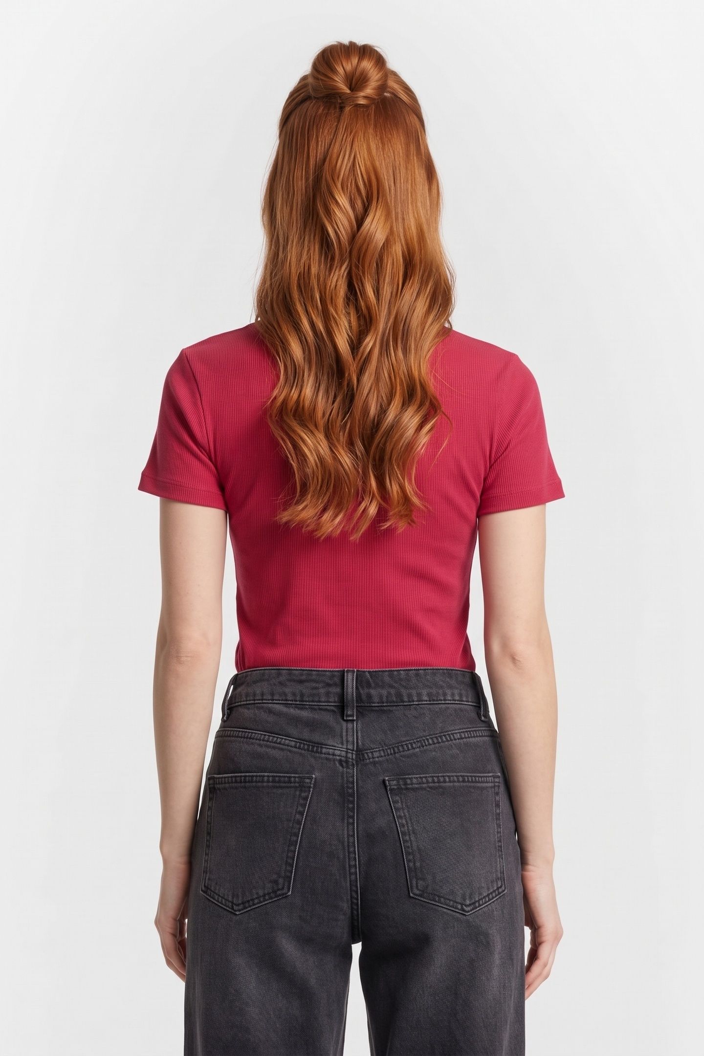 IKON SKETCH EMB RIB T-SHIRT PERSIAN RED 2