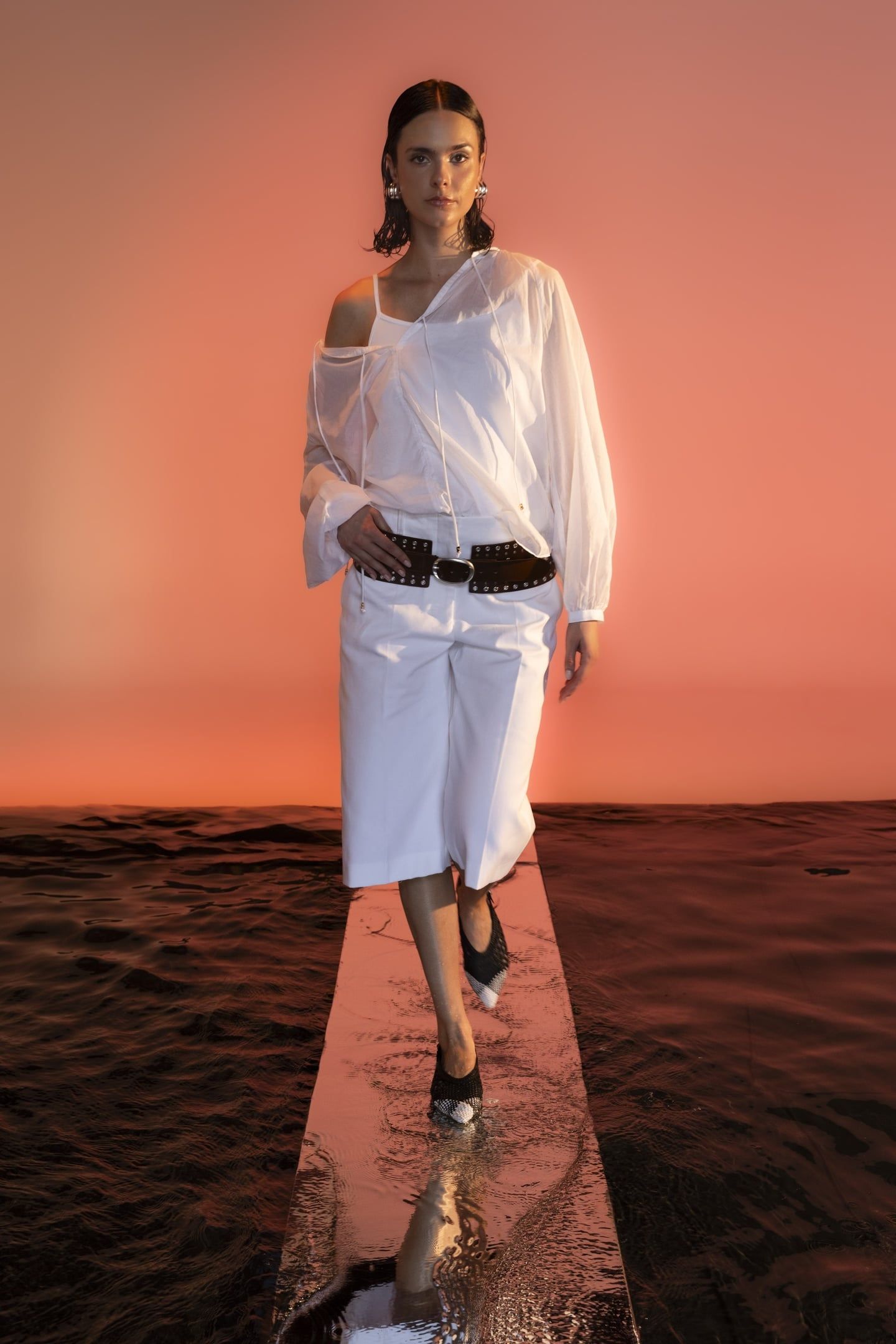 AMME-LINE LOW SHOE BLACK/OFF WHITE 7