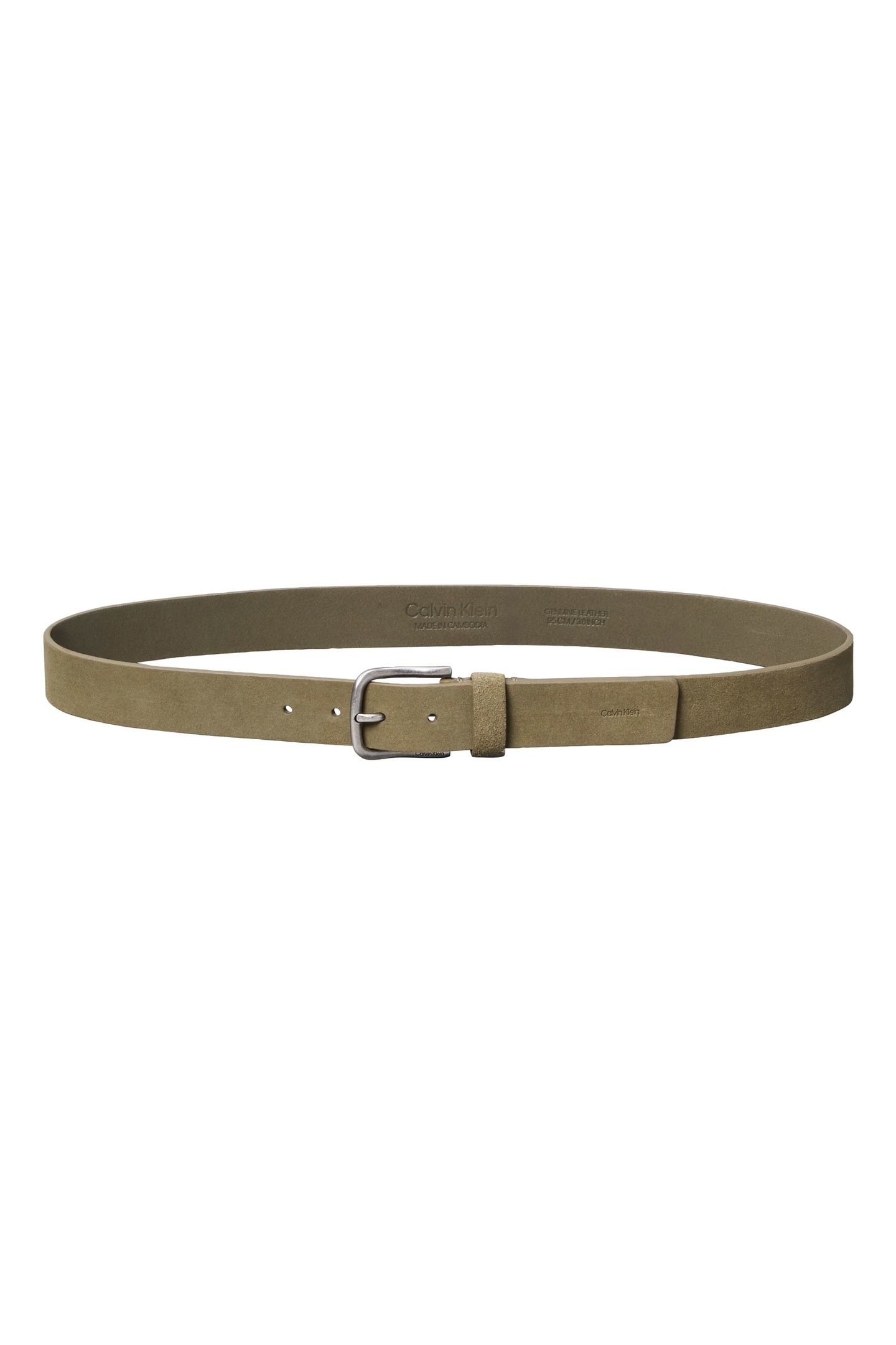ROUND BUCKLE SUEDE BELT BROWN/ANTIQUE BRASS 2