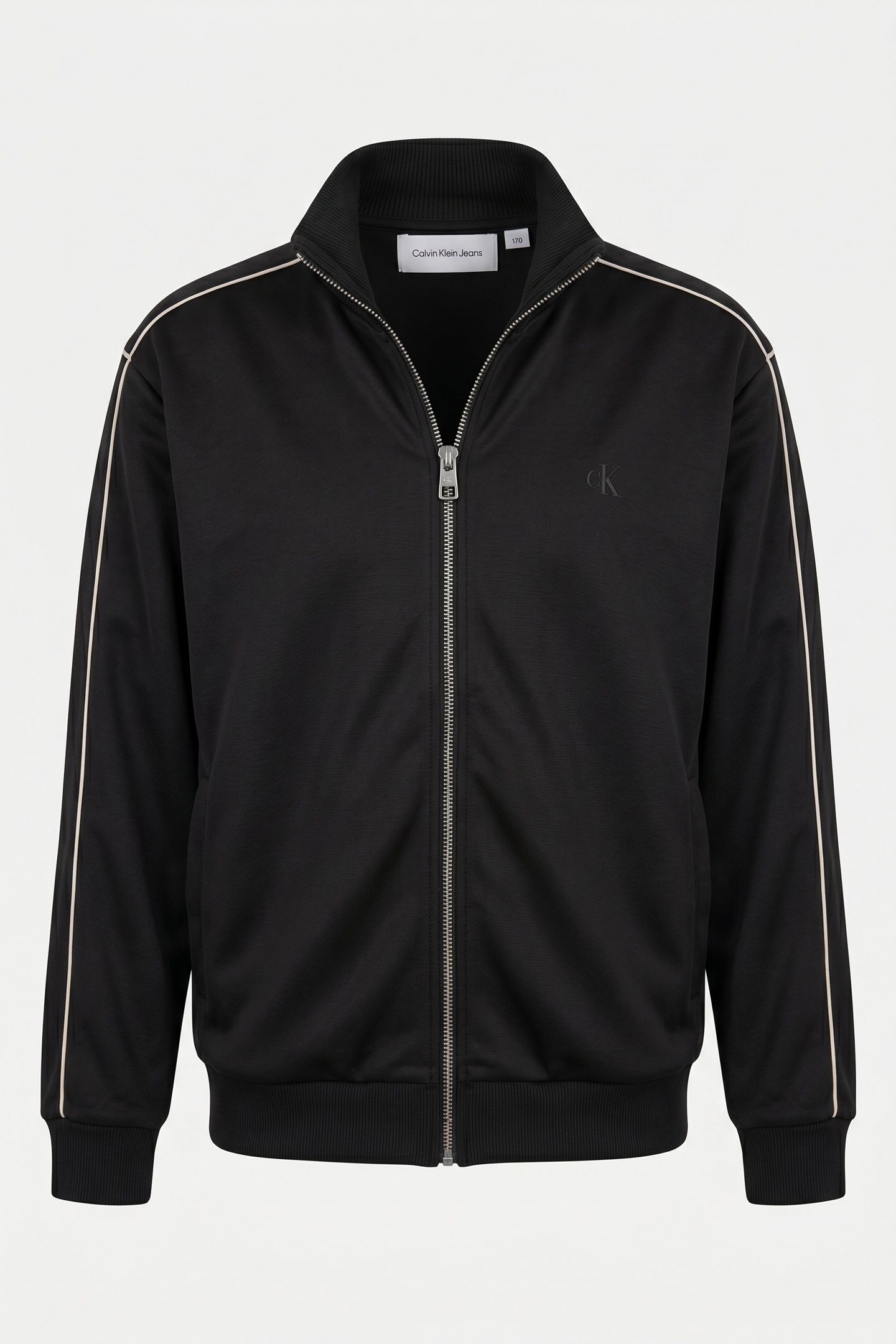 BOYS PIPING ZIPTHRU SWEATSHIRT BLACK 2