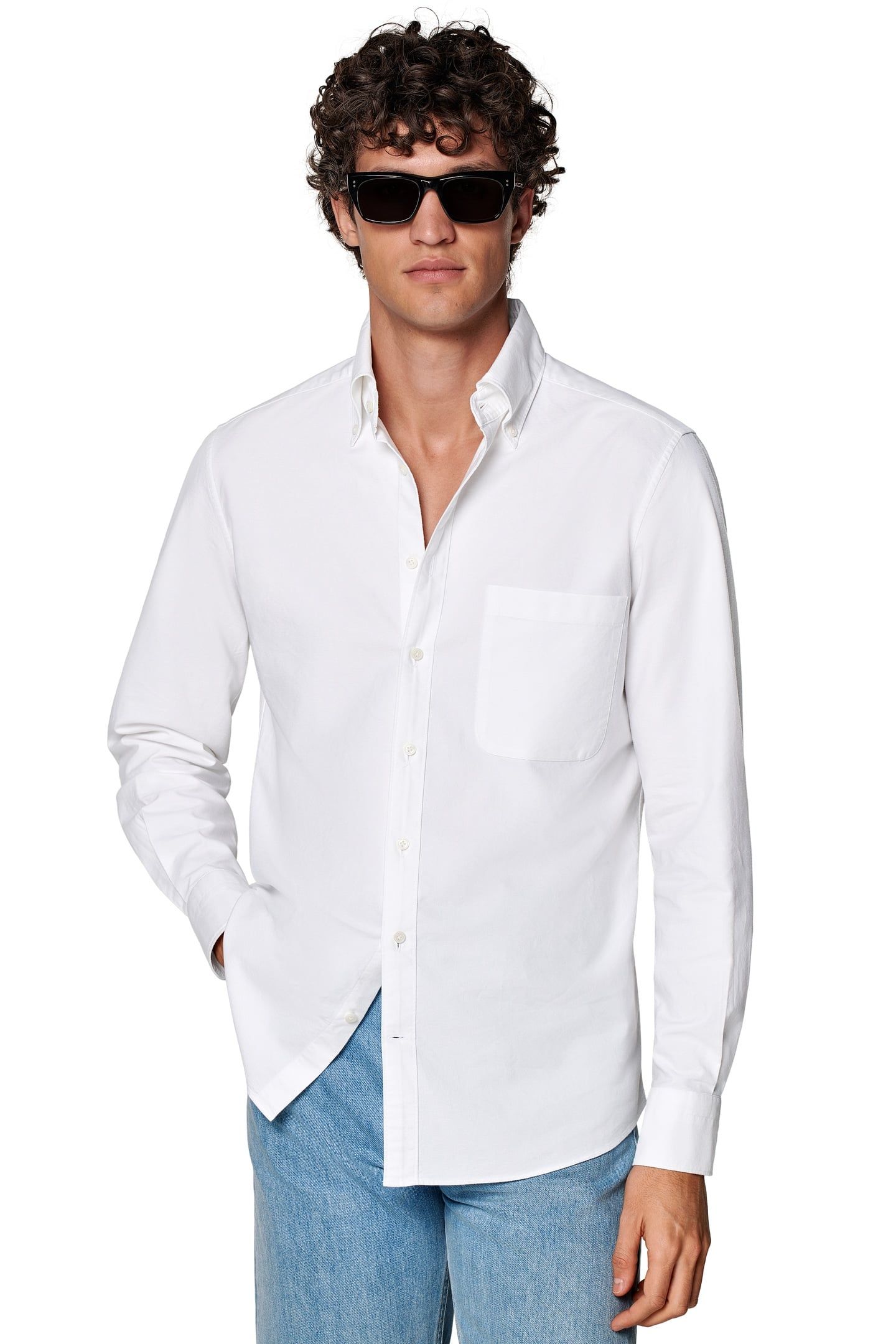 WASHED OXFORD CASUAL SHIRTS WHITE 4