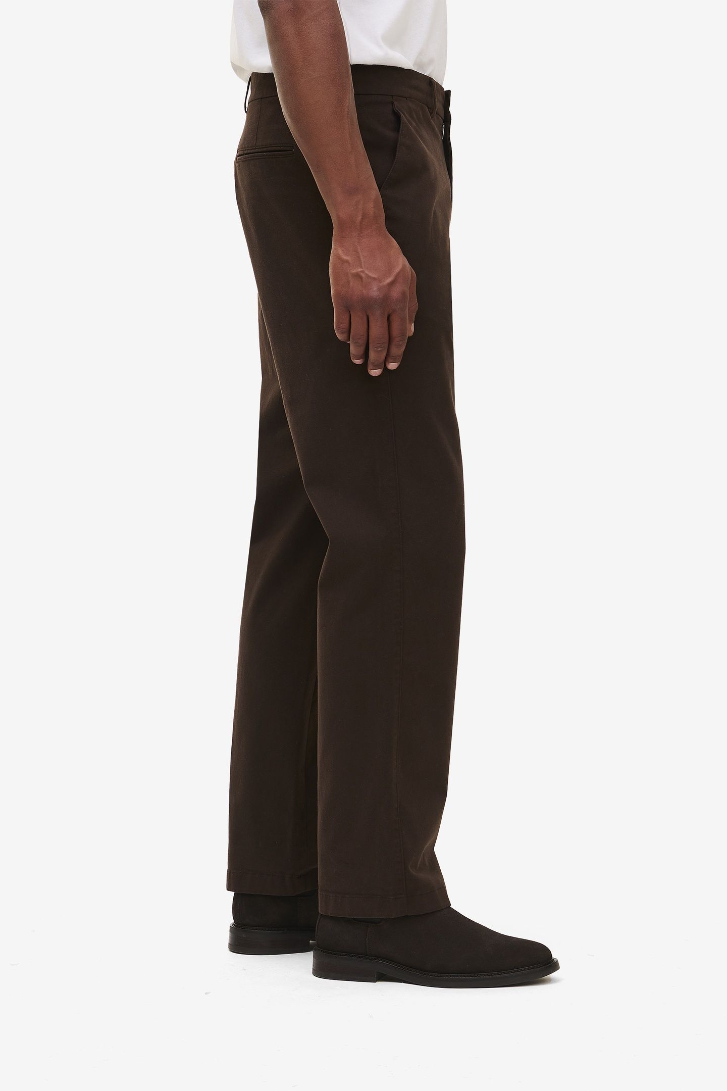 MELVILLE COTTON STRETCH DARK BROWN 3