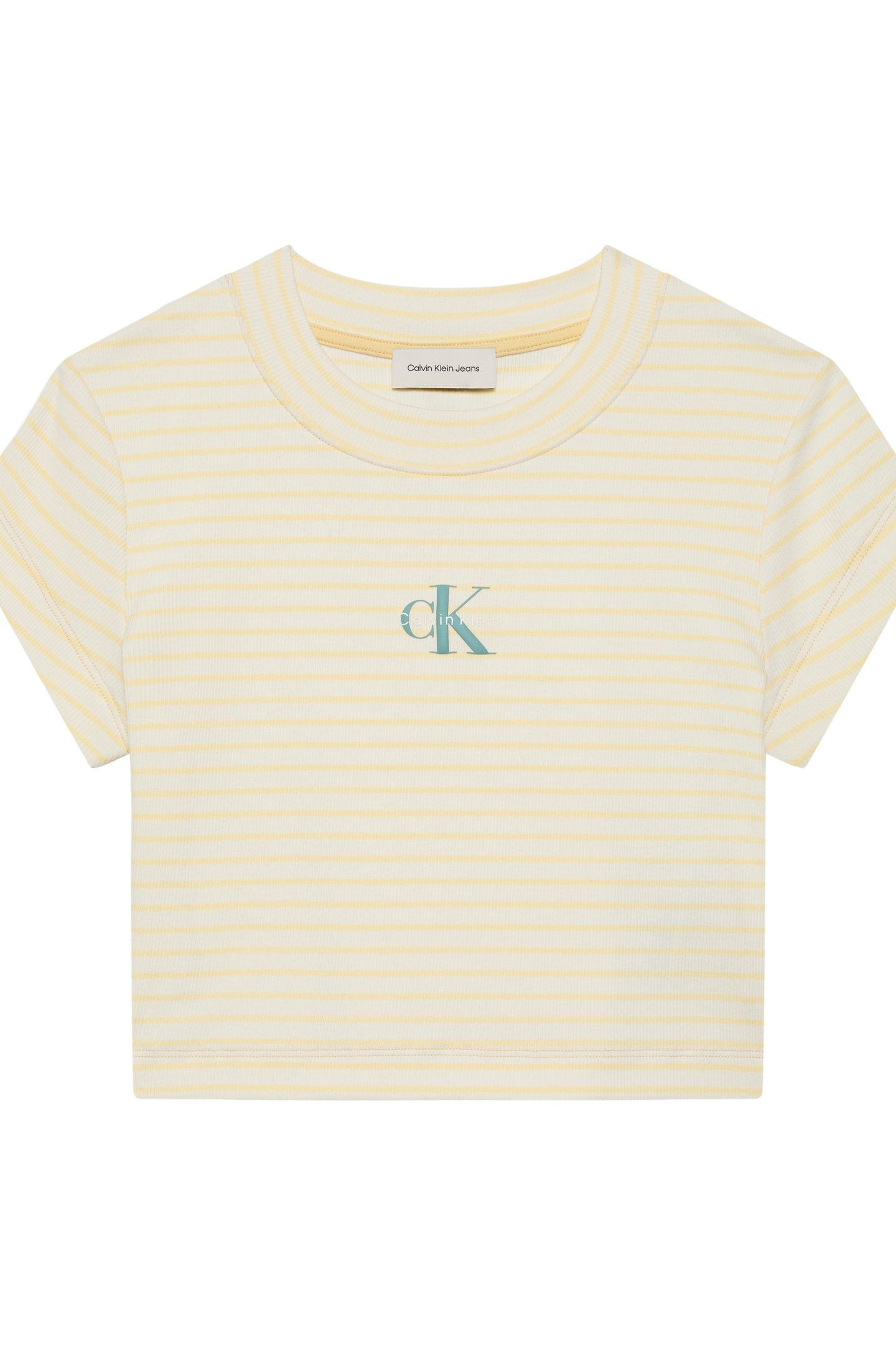 STRIPED MONOLOGO TEE FRENCH VANILLA STRIPE 4