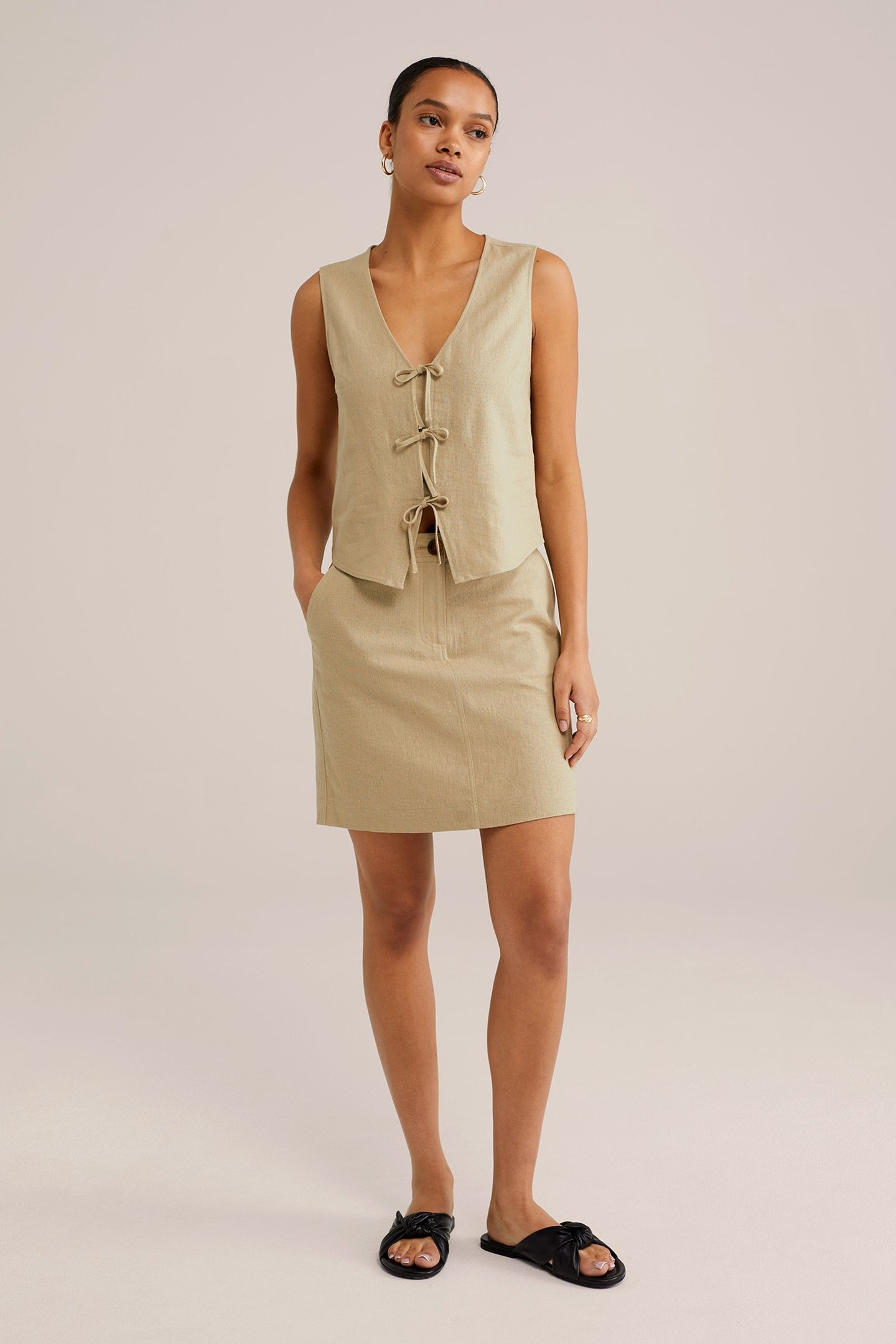 SKIRT MINI LENGTH BEIGE 3