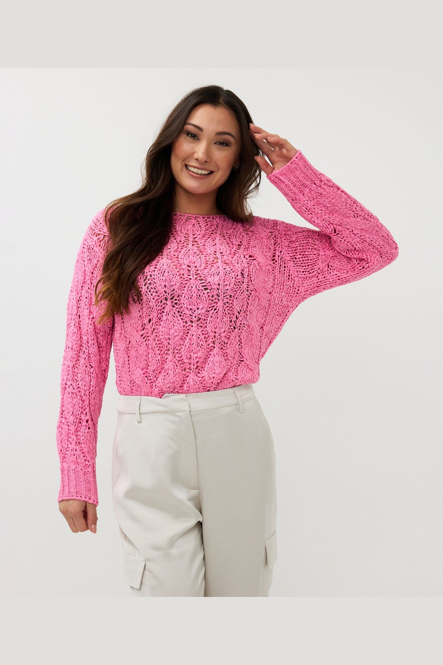 SWEATER CABLE TAPE YARN ROSE 2