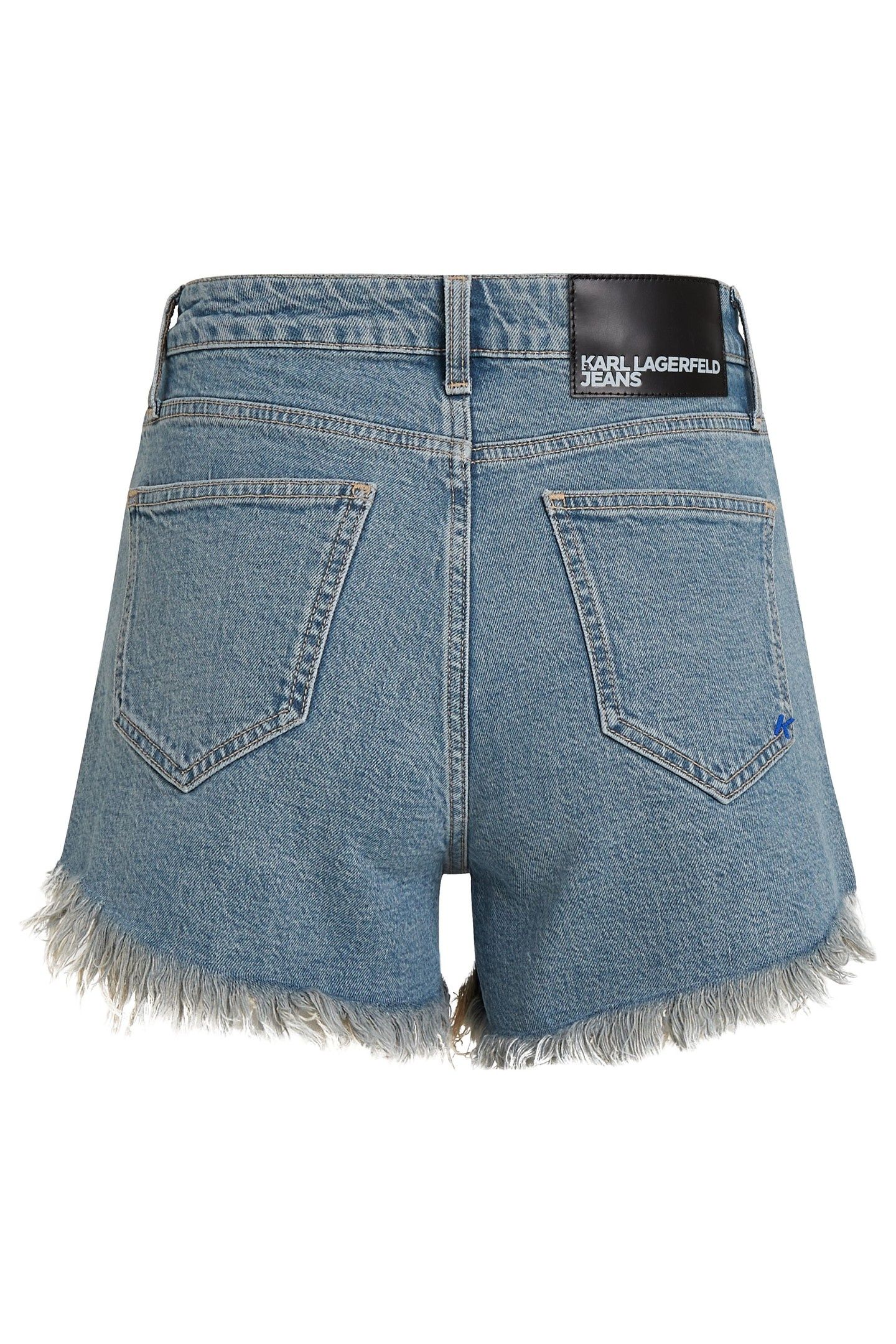 FRAYED DENIM SHORT TINTED WASHED MID BLUE 4