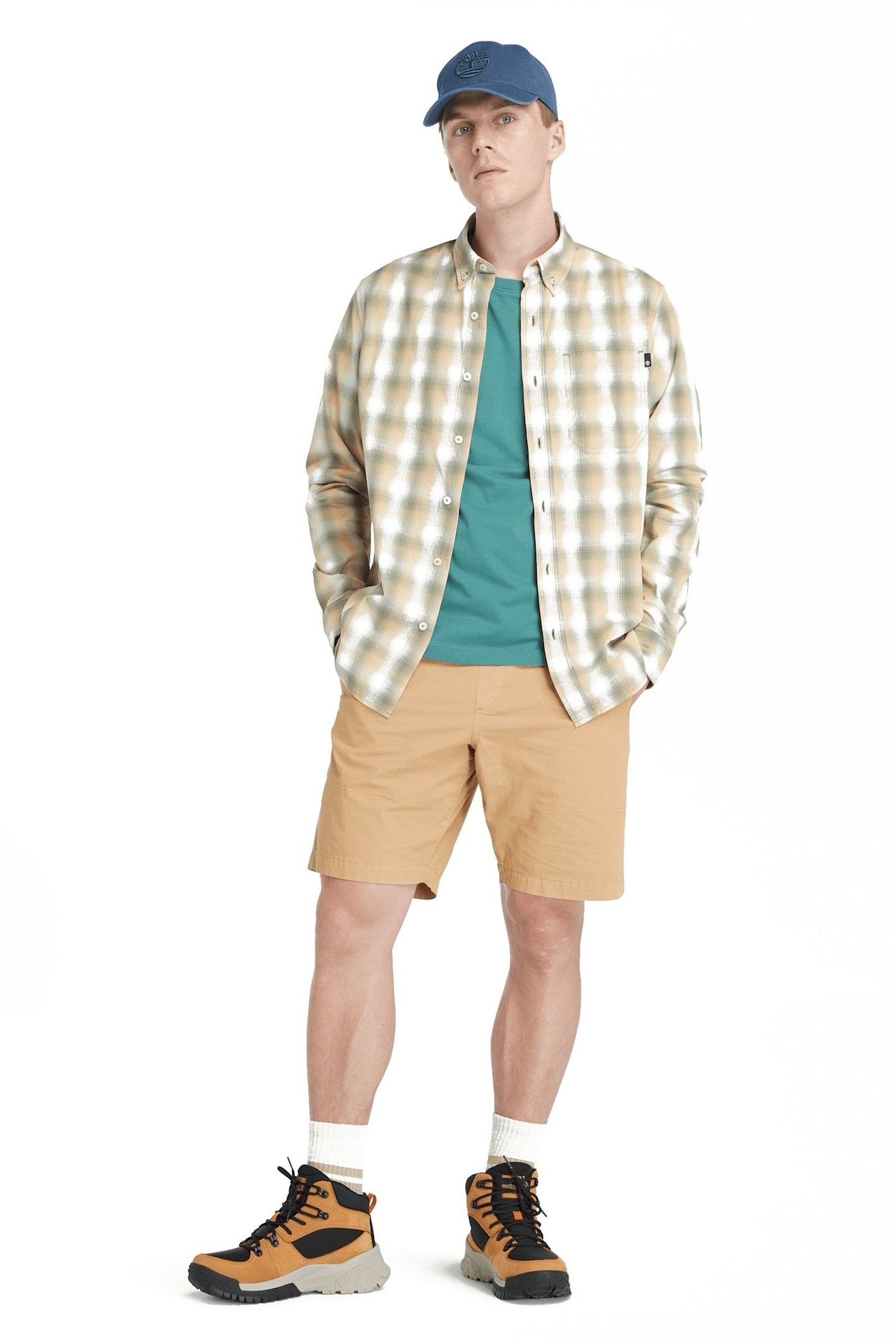 CHECK POPLIN SHIRT CASSEL EARTH YD 1