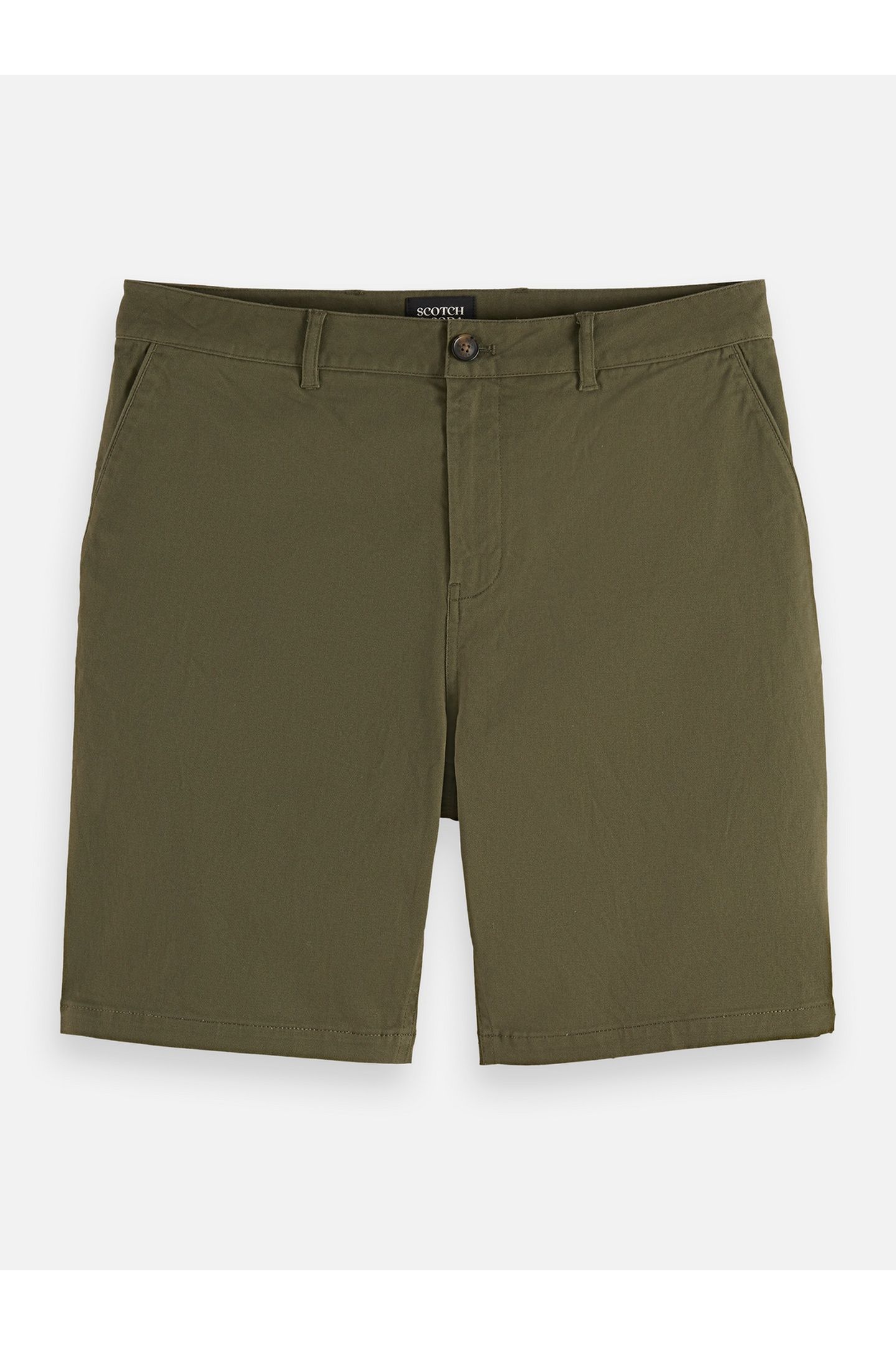 STUART COTTON-BLEND TWILL REGULAR-FIT SHORT KHAKI 4