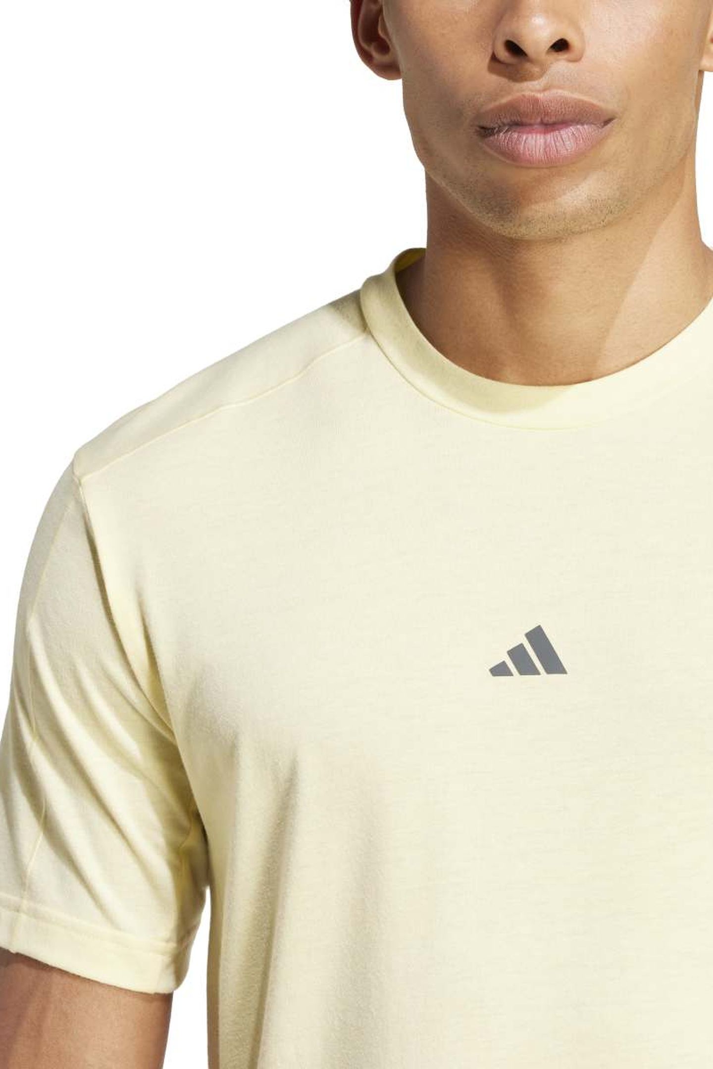 UNISEX PERFORMANCE ADIDAS YOGA TEE ALMOST YELLOW 8