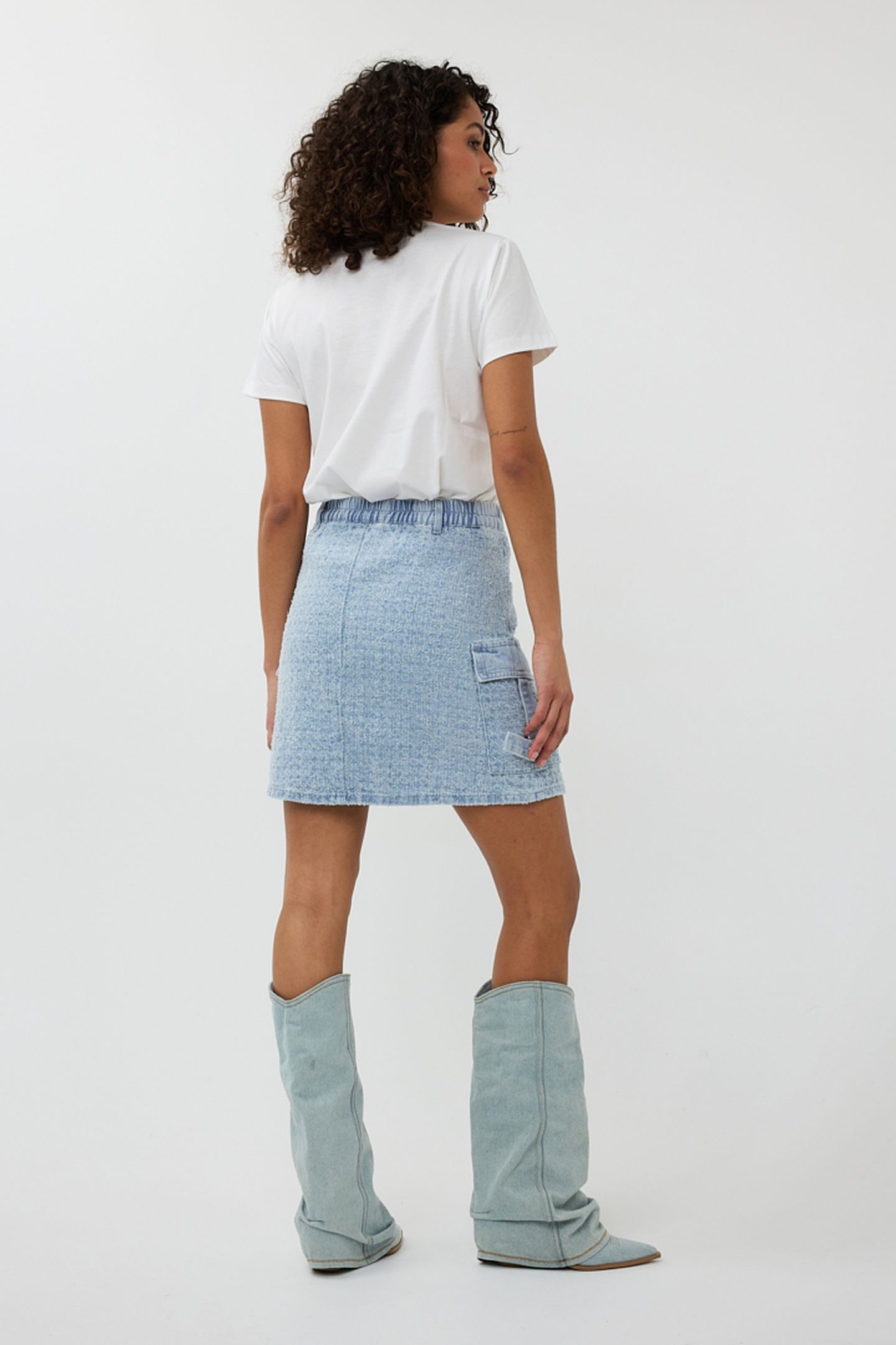 SKIRT JEANS DAMAGED LIGHT BLUE 3