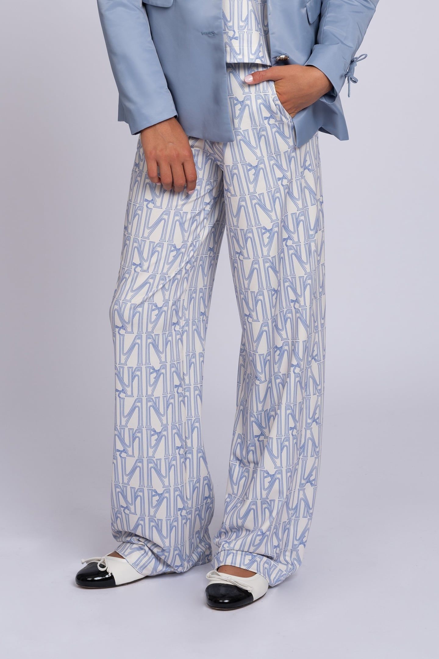 AALICIA BOW PANTS NEUTRAL 1