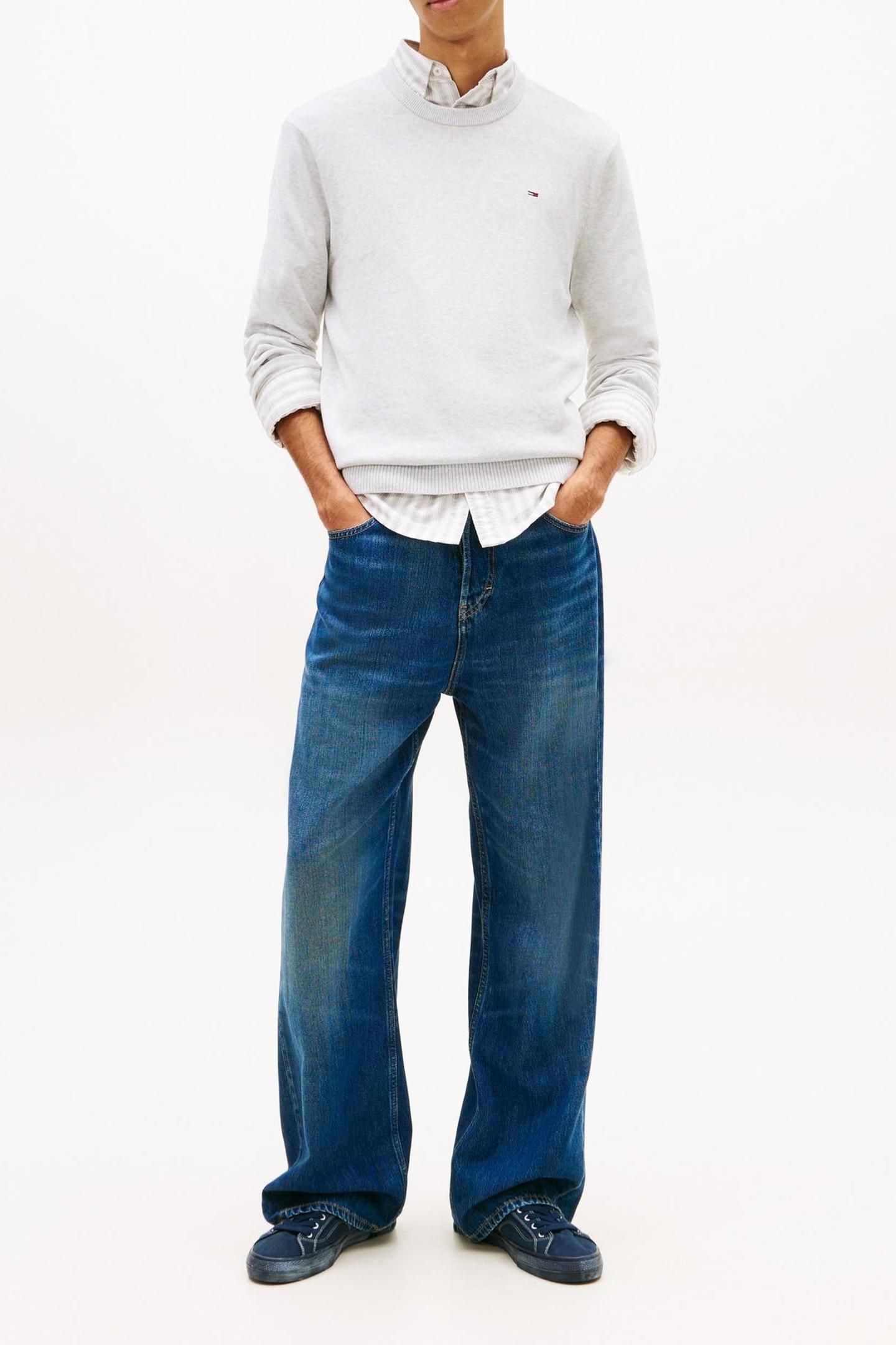 TJM SLIM ESSENTIAL LIGHT SWEATER ICE GREY HEATHER 2