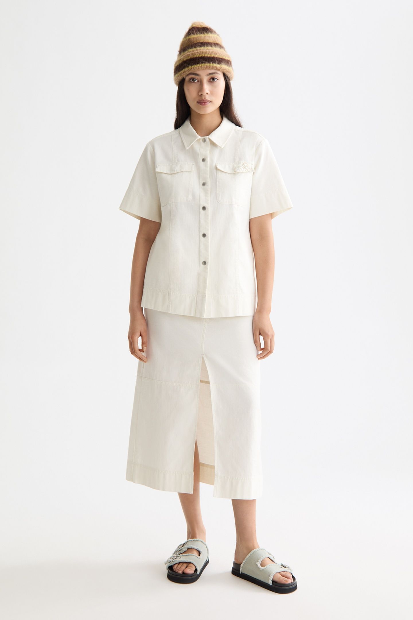PATCH POCKET SHORT SLEEVE SHIRT EGGNOG 1