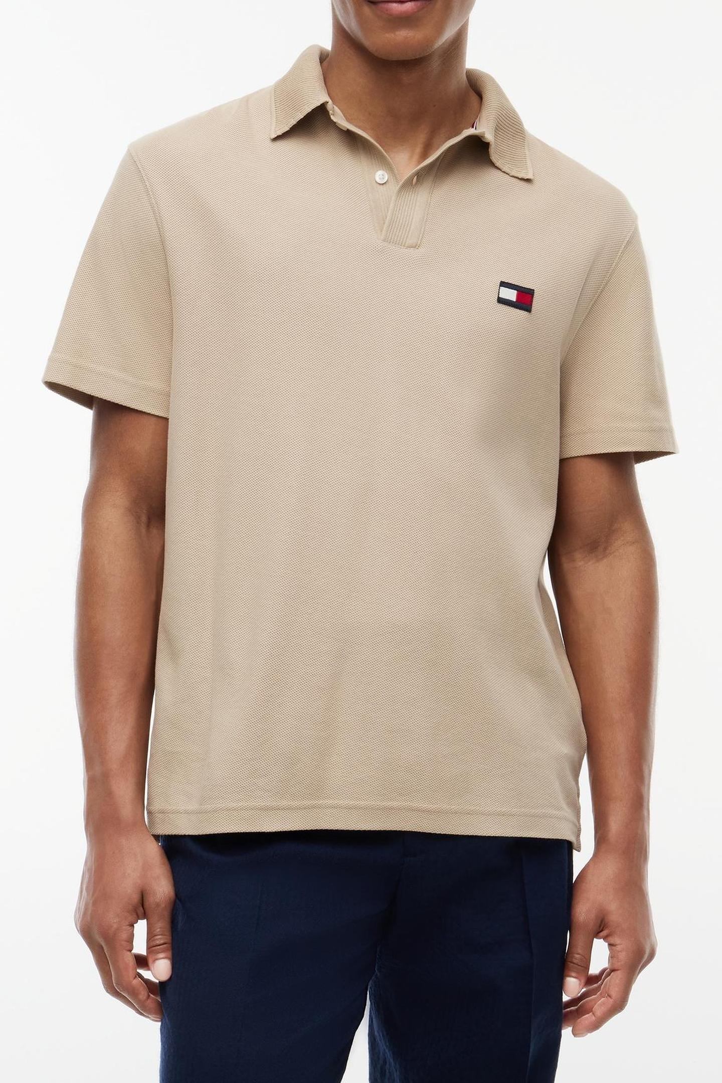 KNITTED COLLAR CLASSIC POLO SANDALWOOD 1