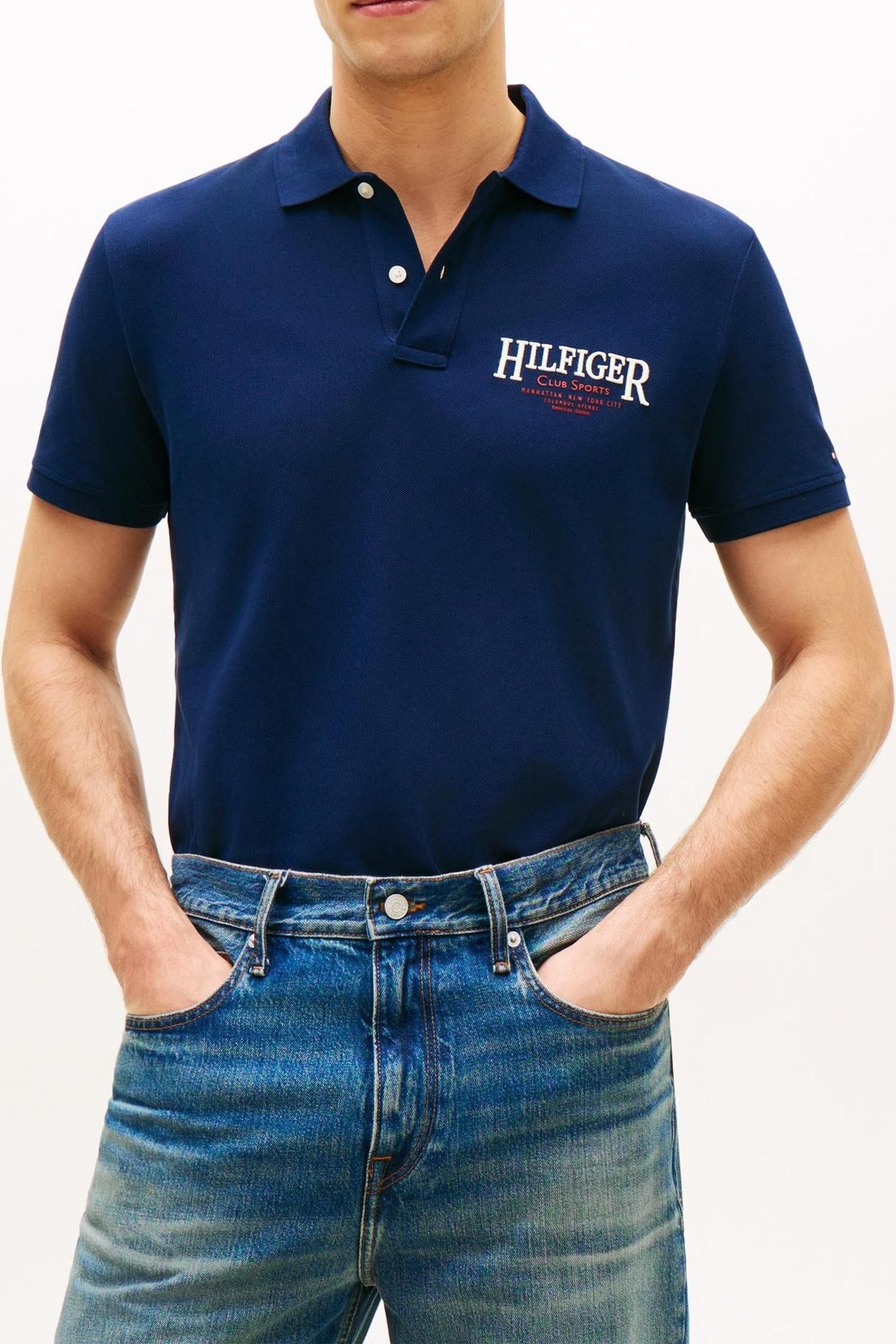 LEFT CHEST GRAPHIC POLO CARBON NAVY 2