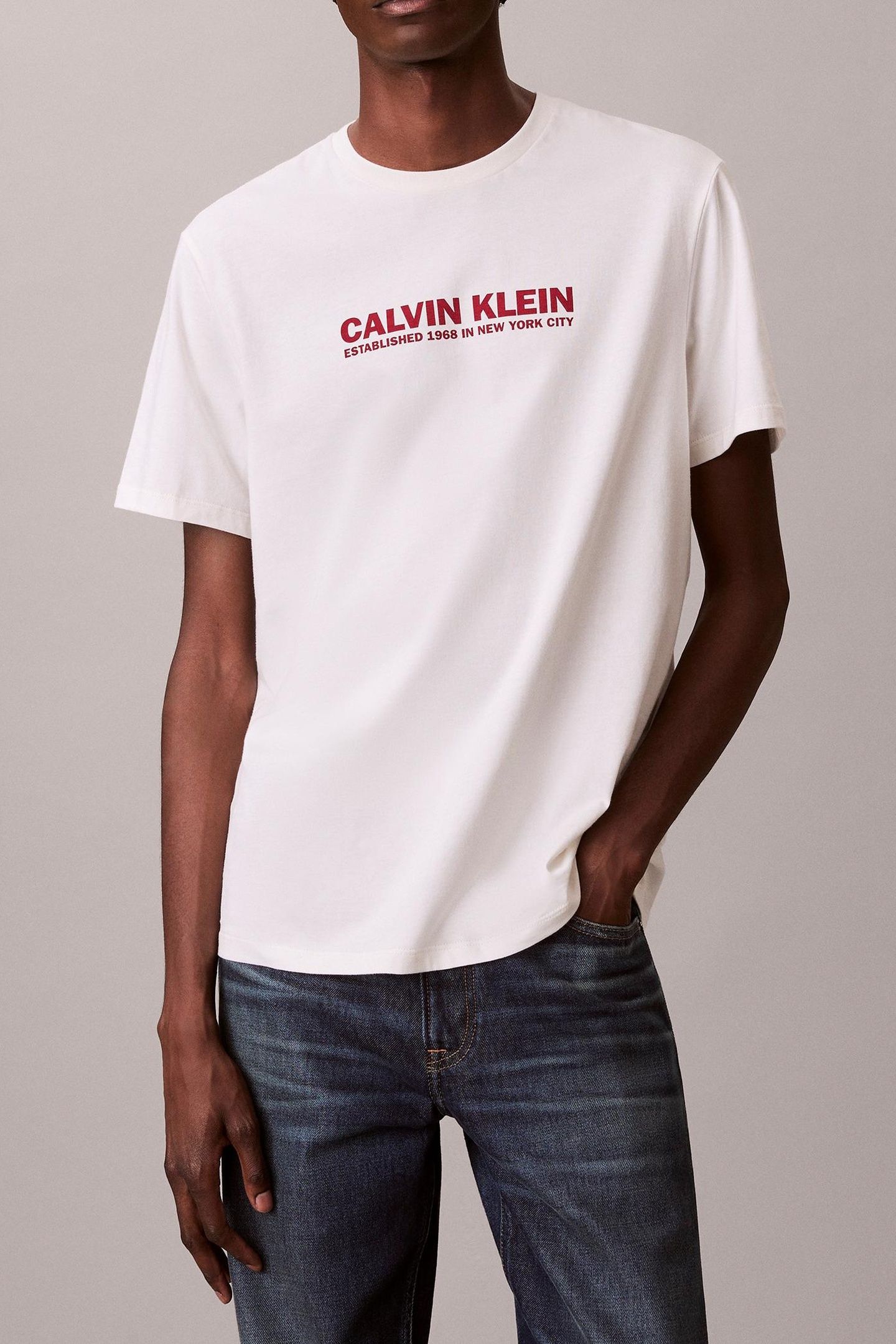 SS 30S SP CALVIN TEE WHITE GREIGE 2