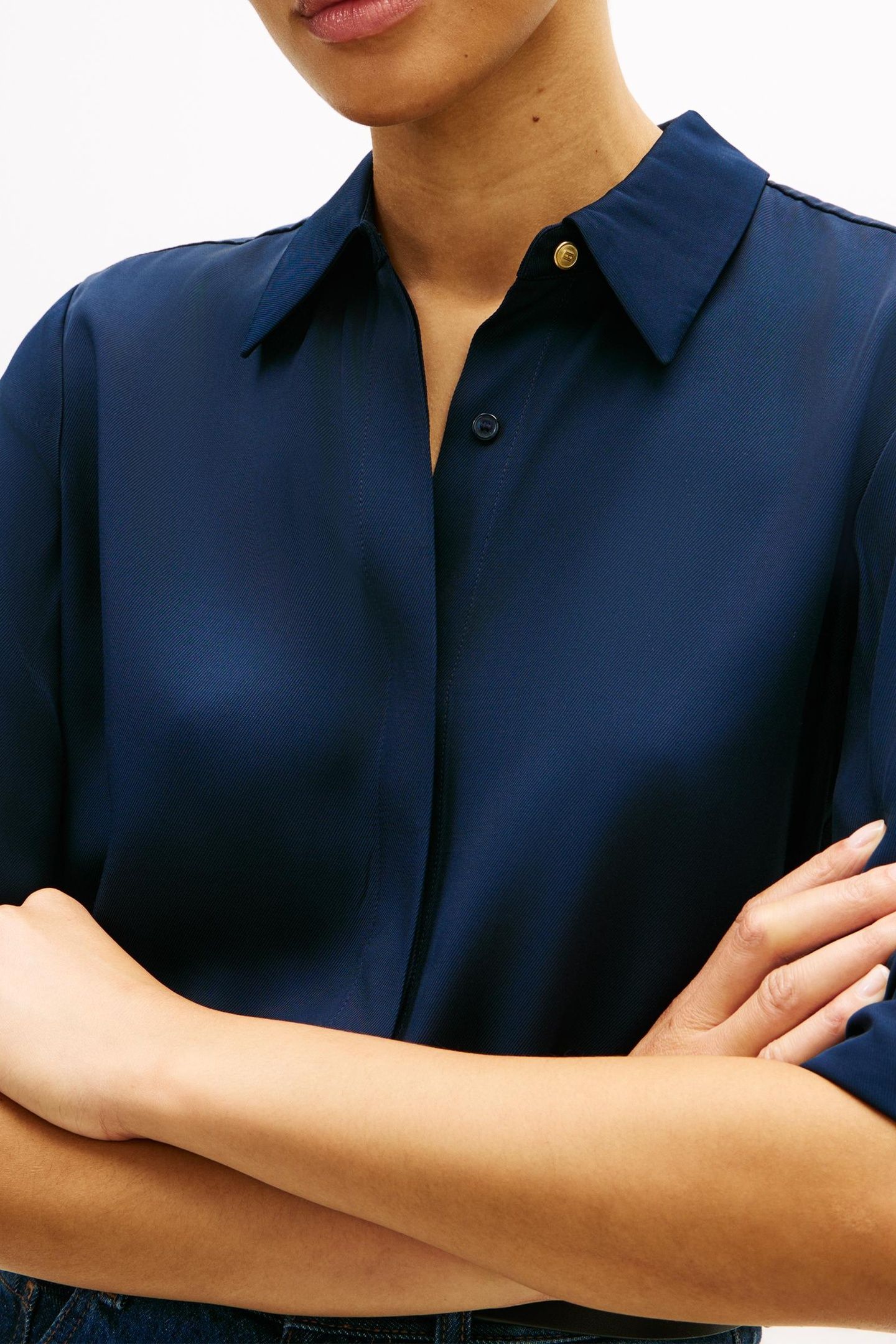 VIS TWILL BUTTON UP DARK NIGHT NAVY 5