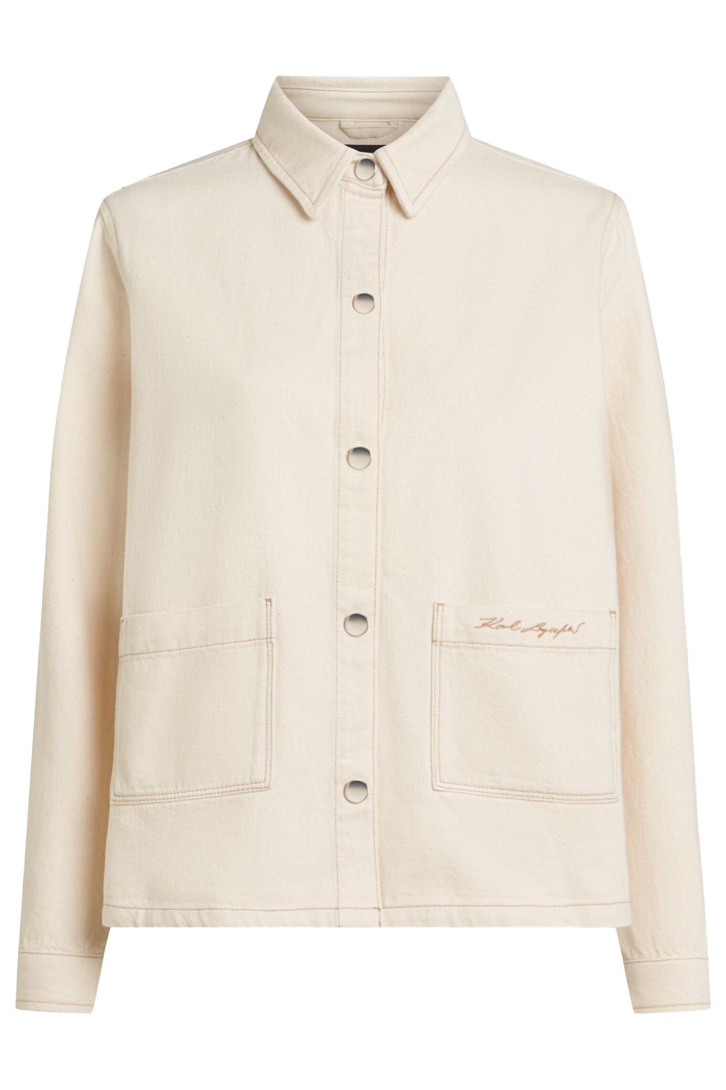 SIGNATURE DENIM OVERSHIRT OFF WHITE 1