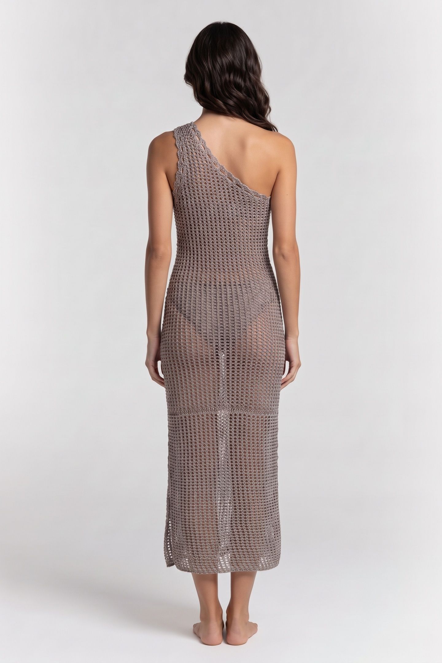 WIDDY DRESS METALLIC GREY 2