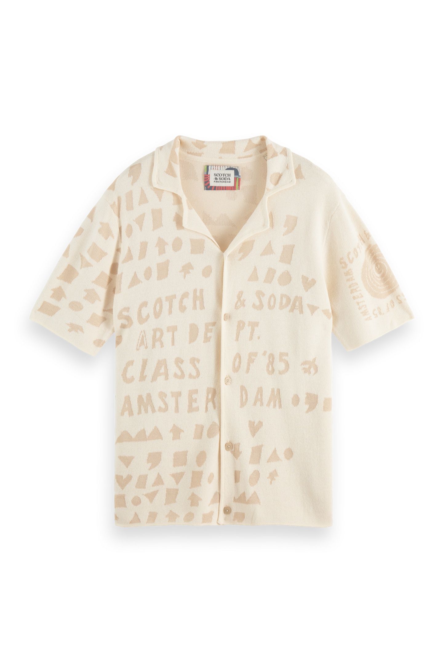JACQUARD KNITTED SHIRT EGGNOG 5