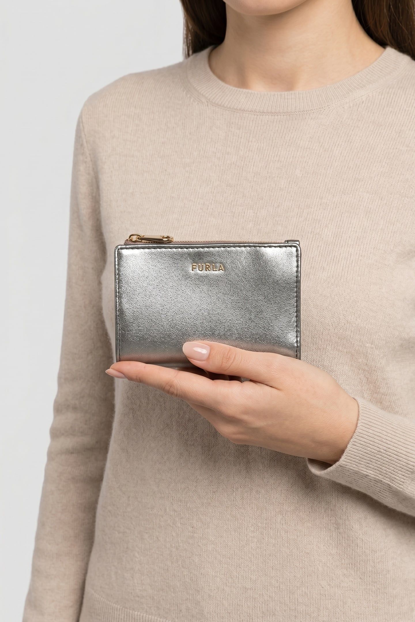 CLASSIC SMALL BI-FOLD W/ ZIP DARK GREY+BALLERINA 4