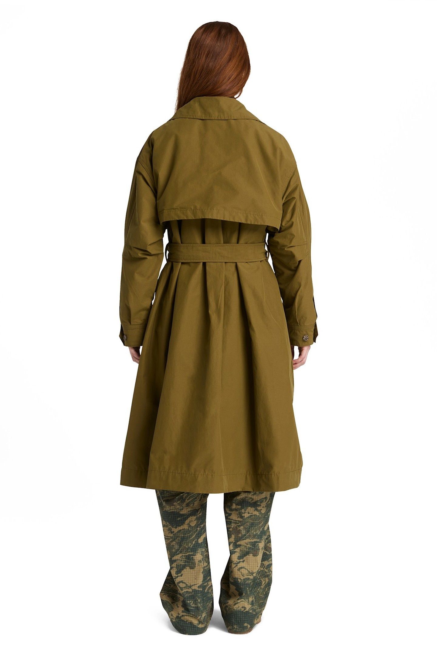 WATER REPELLENT LONG MAC COAT OLIVE 2