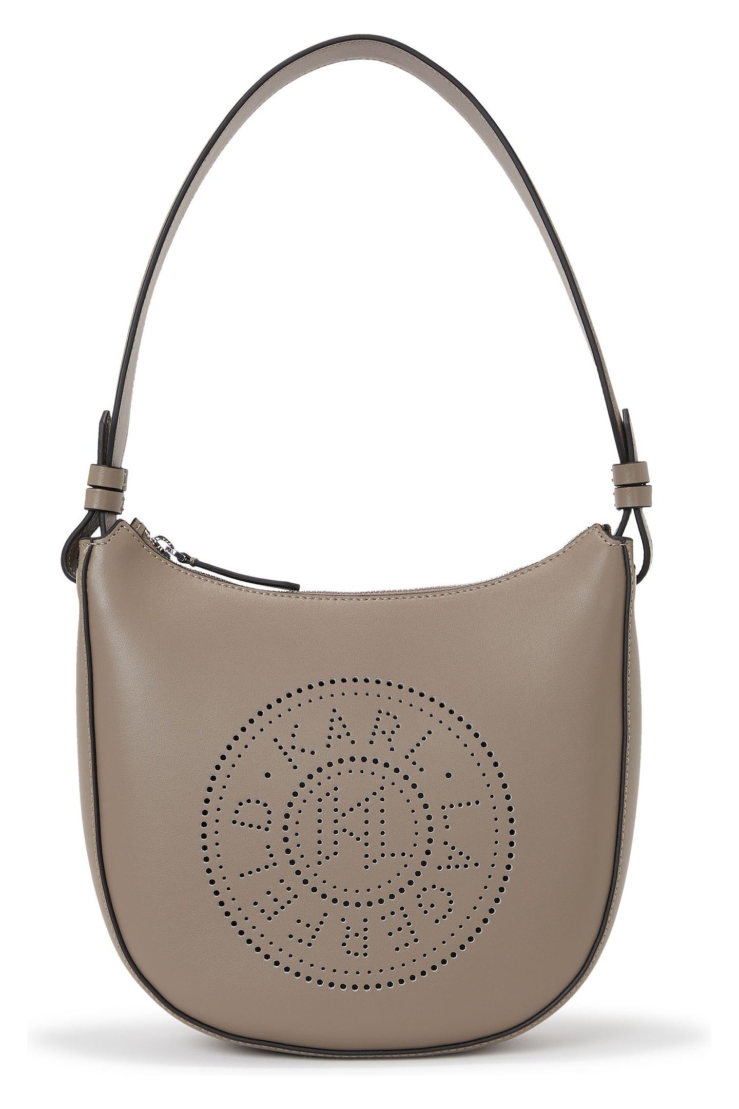 K/CIRCLE MOON SHOULDER BAG PERFORATED ASH GREY 2