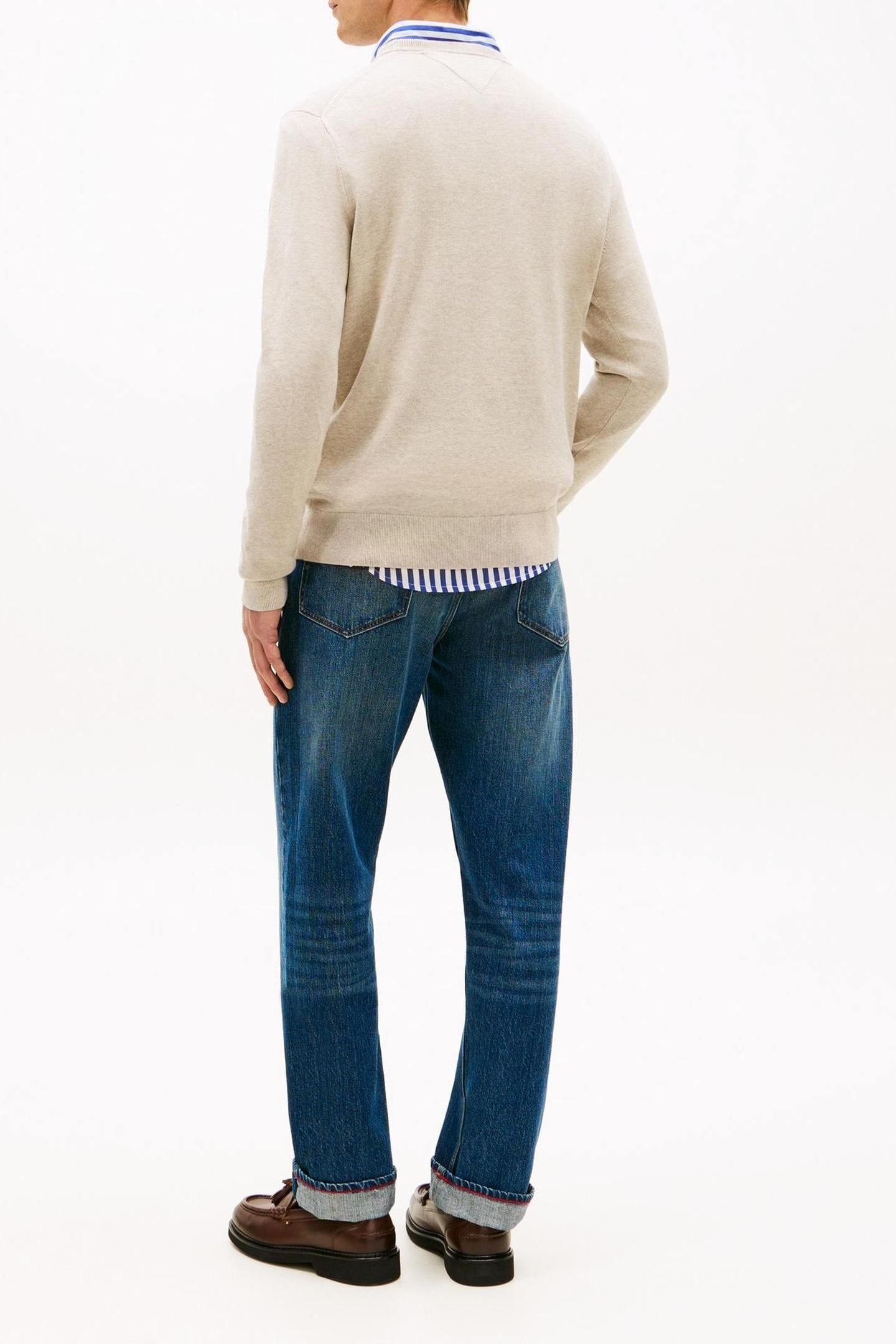 ESSENTIAL SEASONAL COTTON SWEATER SANDALWOOD HEATHER 2