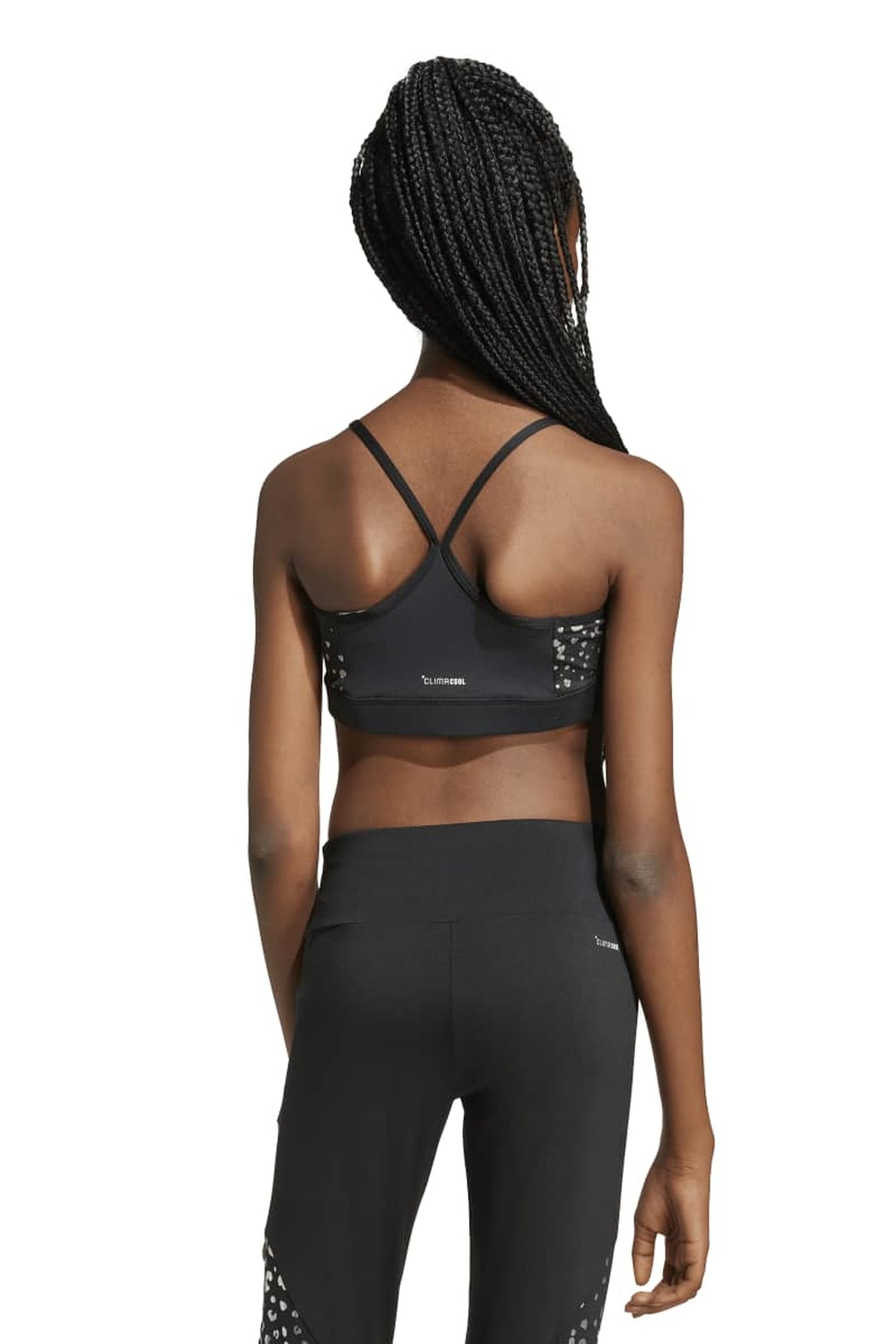 SPORTSWEAR TRAIN ESSENTIALS GLAM PRINT BRA BLACK 3