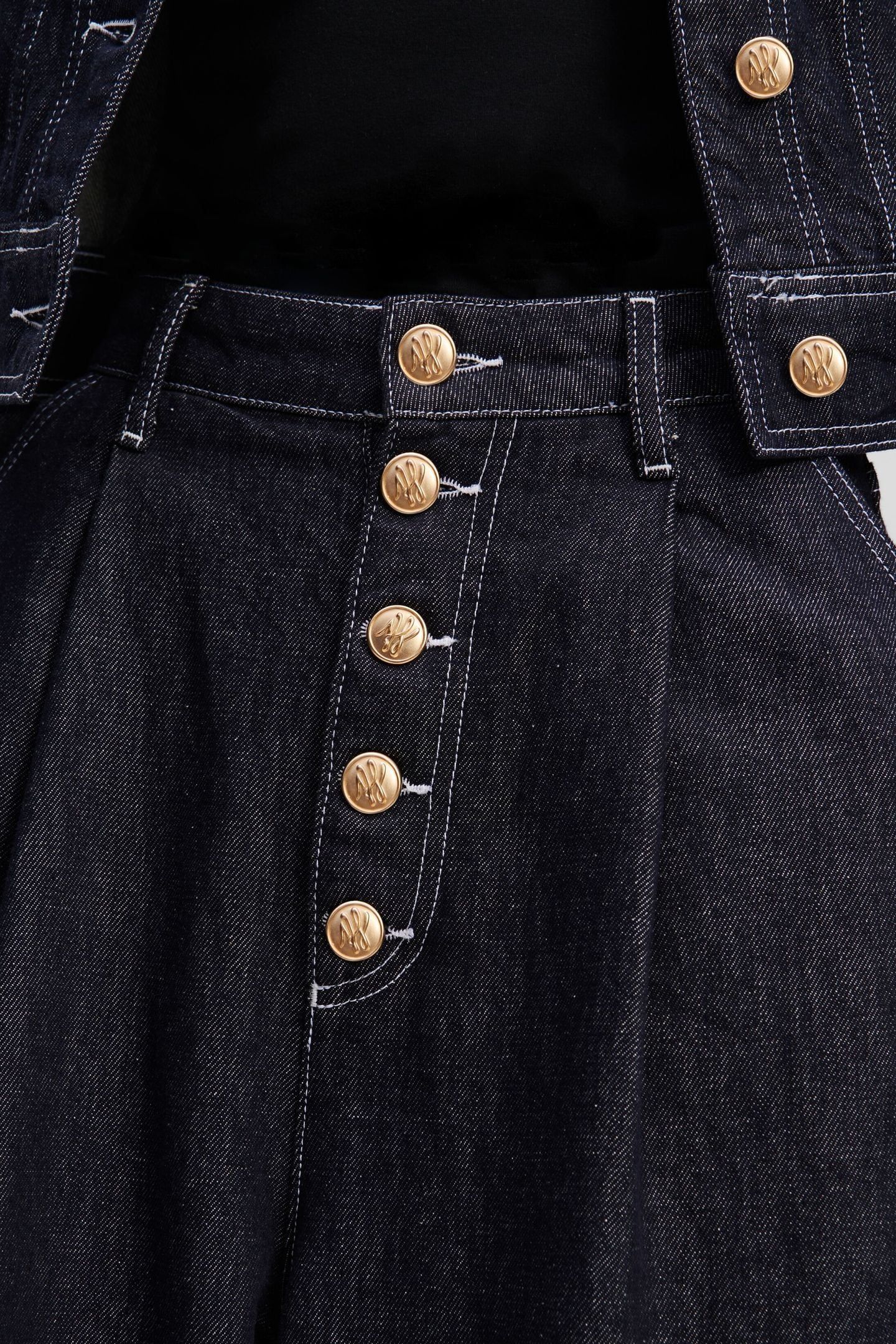 BUTTON DENIM PANTS DARK BLUE 5