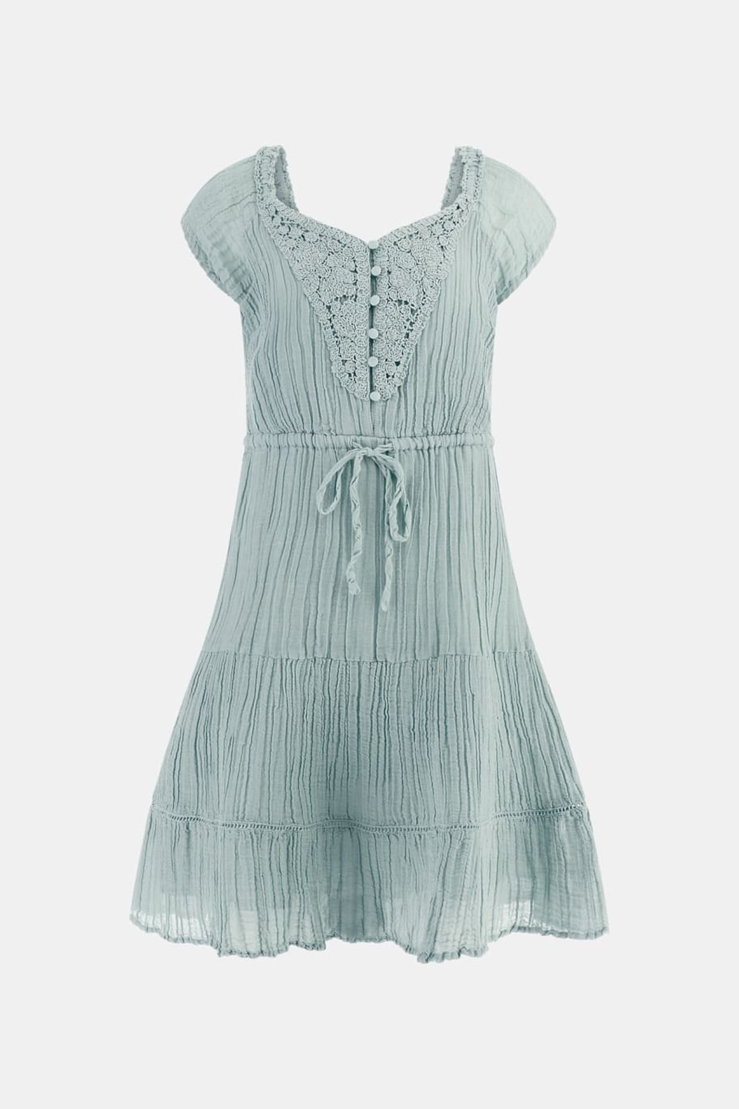 GUESS ECO SL CIEL GAUZE DRESS SEAFOAM MIST MULTI 3