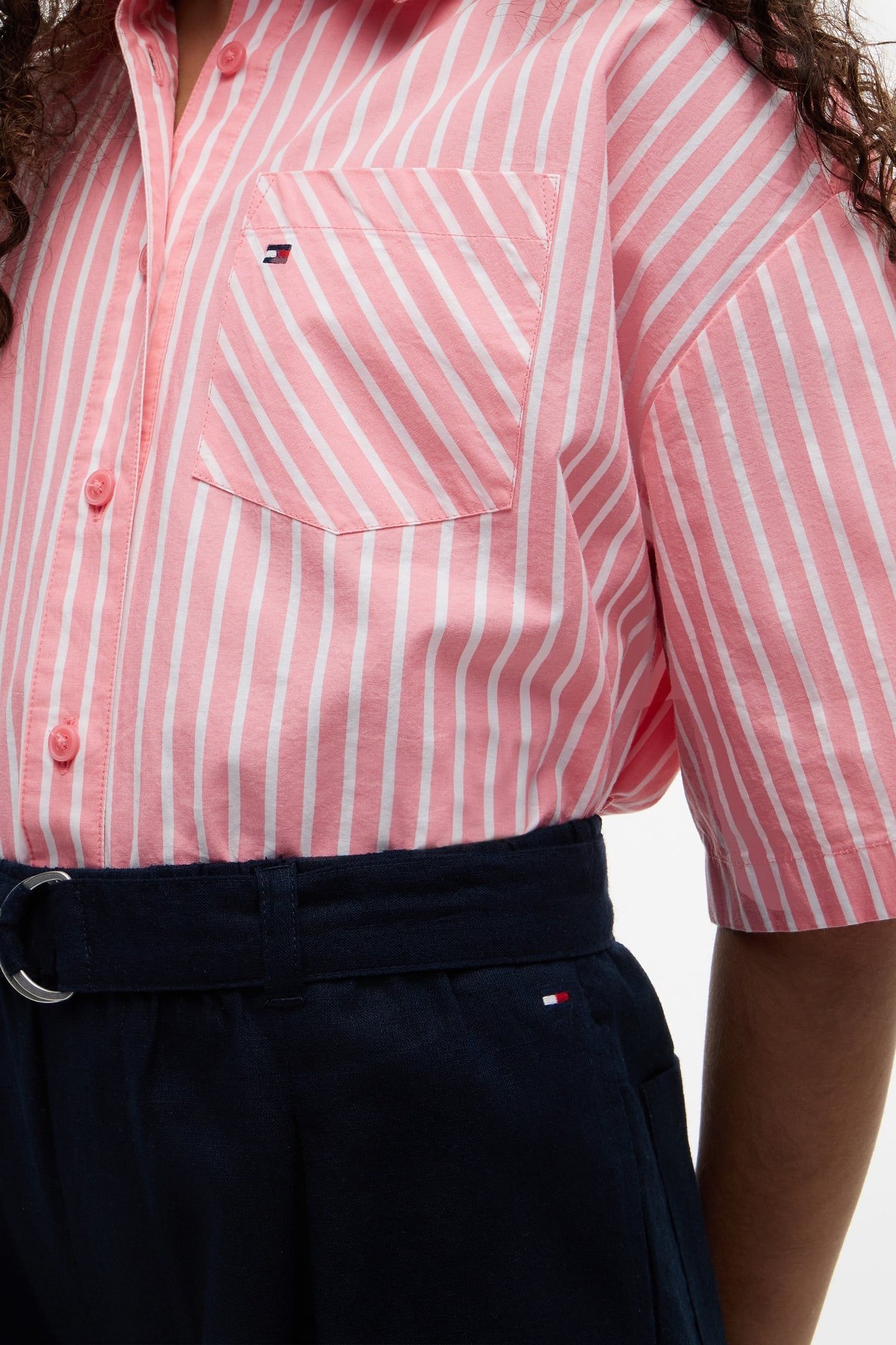 GIRLS PLEATED LINEN PANTS DARK NIGHT NAVY 5