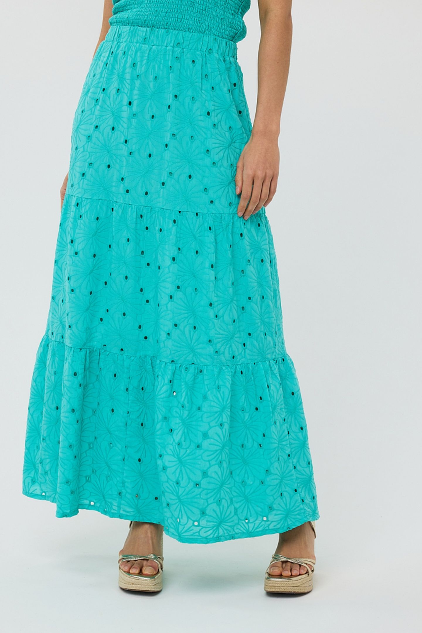 SKIRT LONG EMBROIDERY FLOWER LAGOON 2