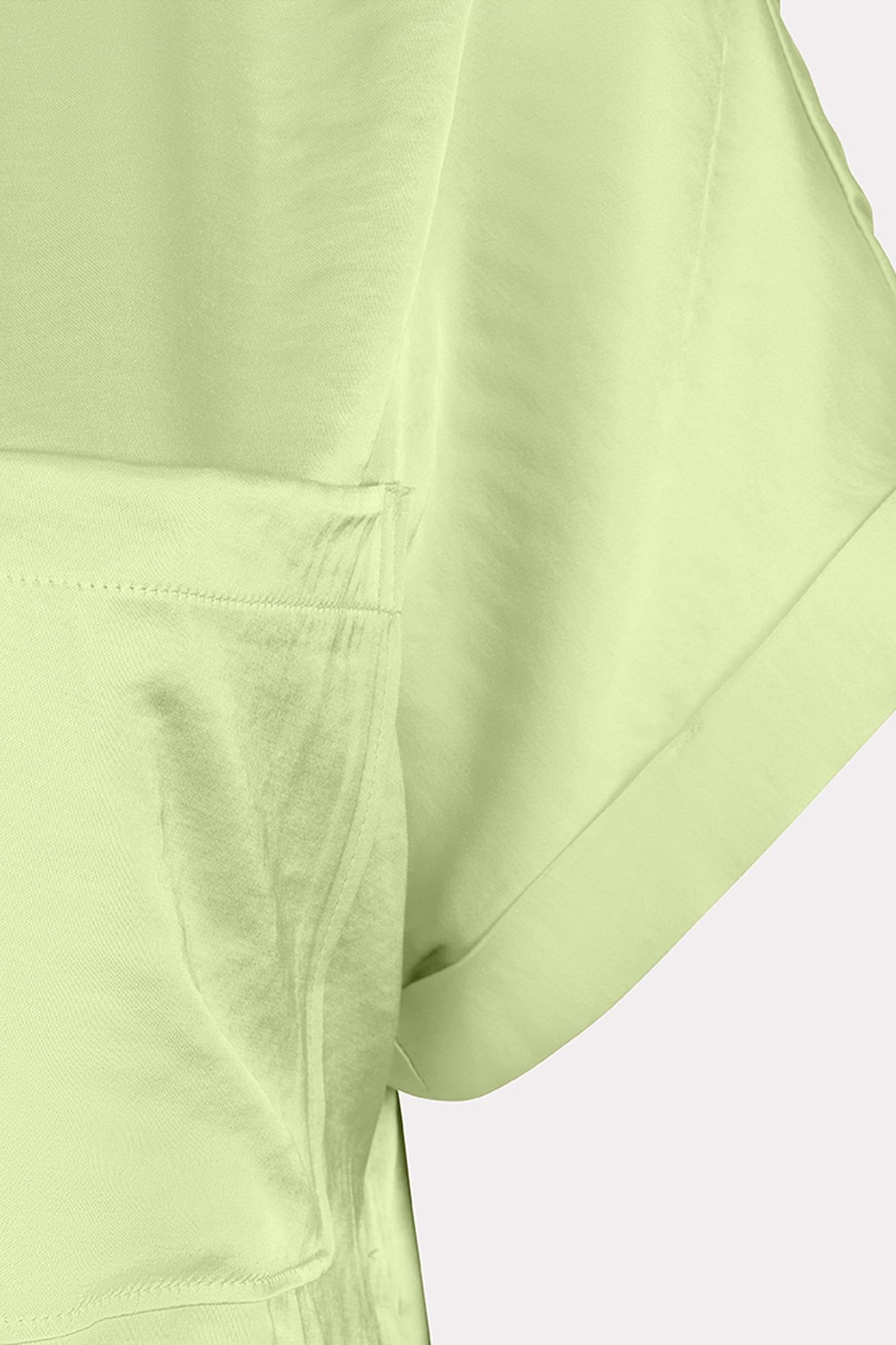 BLOUSE S/SLVE POCKET SATIN LOOK APPLE GREEN 3