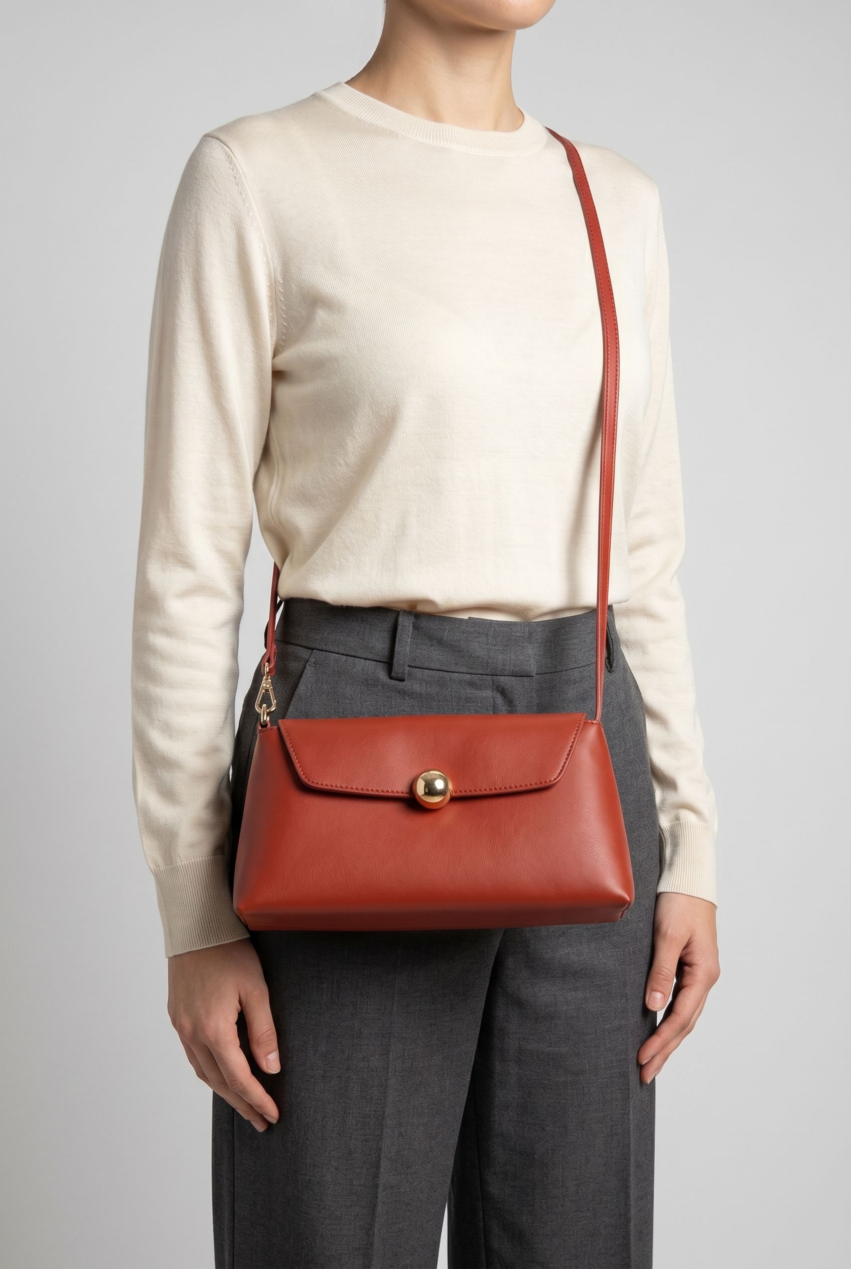 SFERA SOFT XL MINI BAG ROSSO MATTONE 2