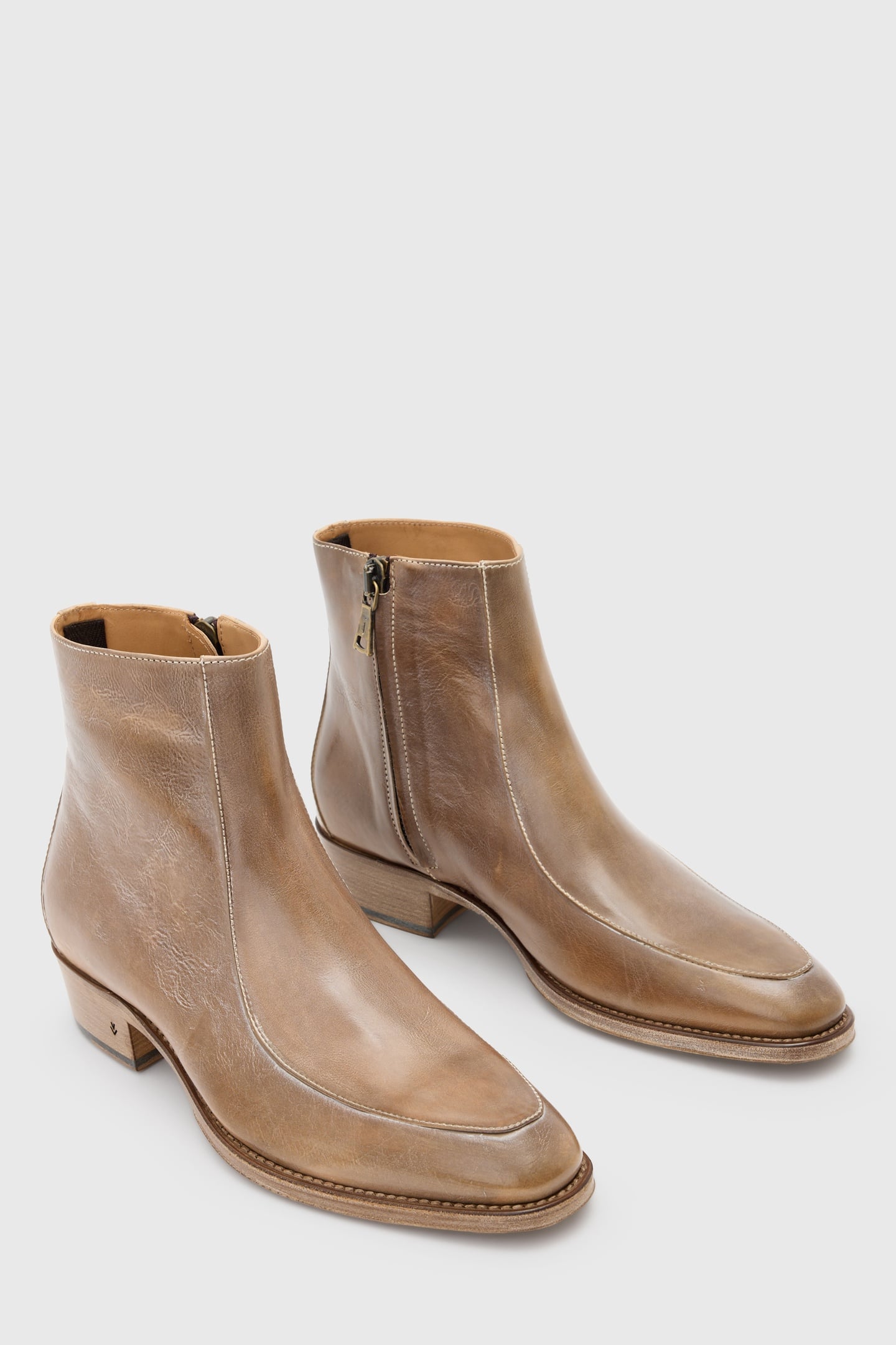 LUDLOW RETRO ZIP BOOT TAN 1