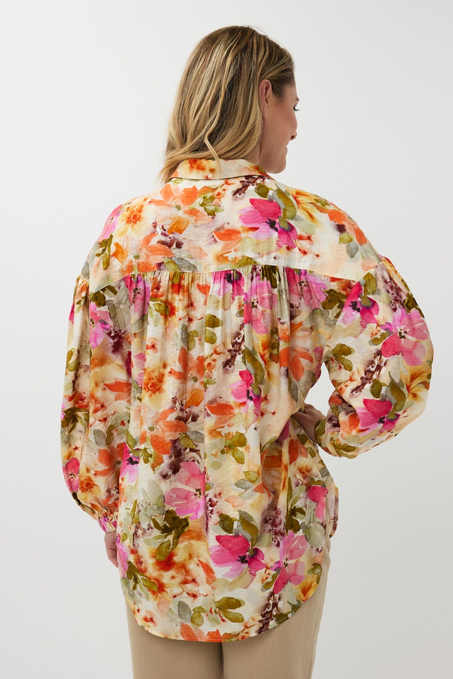 BLOUSE OVERSIZED FLORAL GARDEN PRINT 3