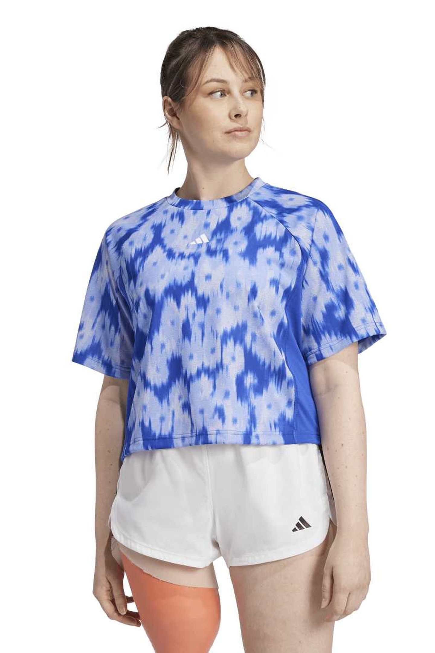 PERFORMANCE WORKOUT ESSENTIALS AOP FLOWER TIE-DYE TEE SEMI L 1