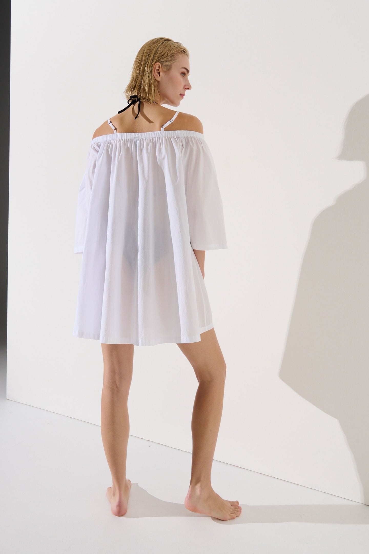 KARL DNA OFF SHOULDER DRESS WHITE 5