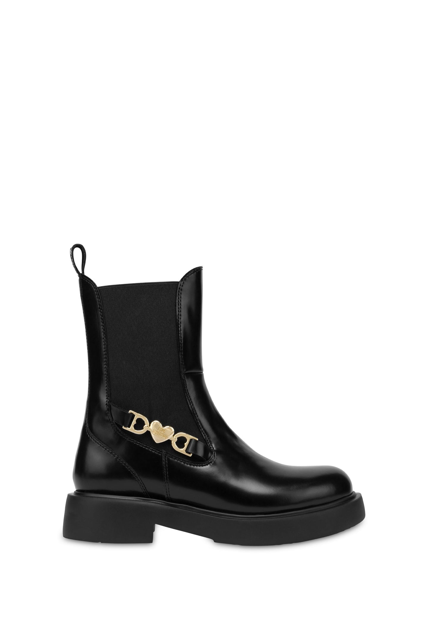 CHELSEA ANKLE BOOTS IN CITY LOVE ABRASIVE CALFSKIN BLACK 2