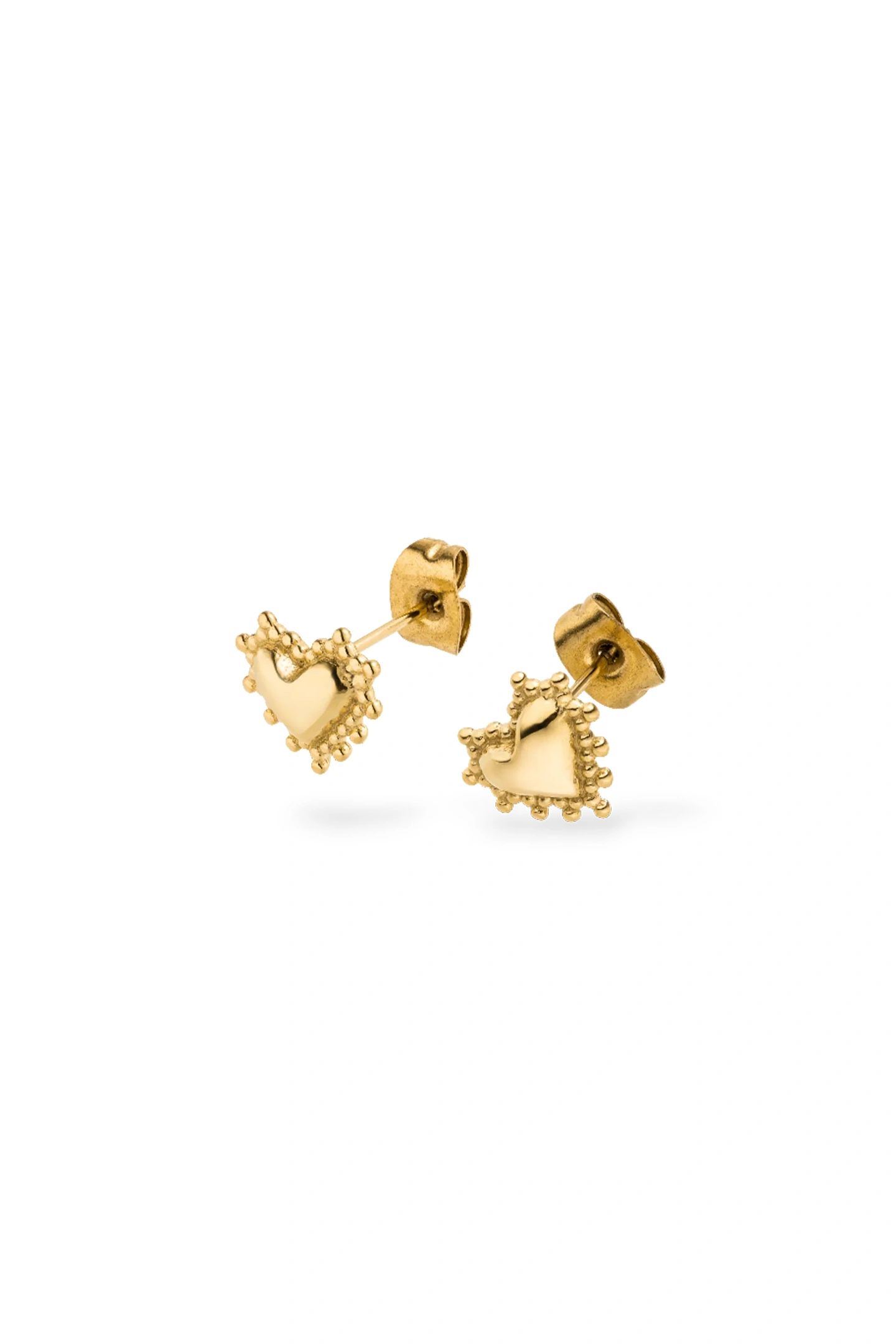 DELICATE HEART OHRRINGE GOLD 2
