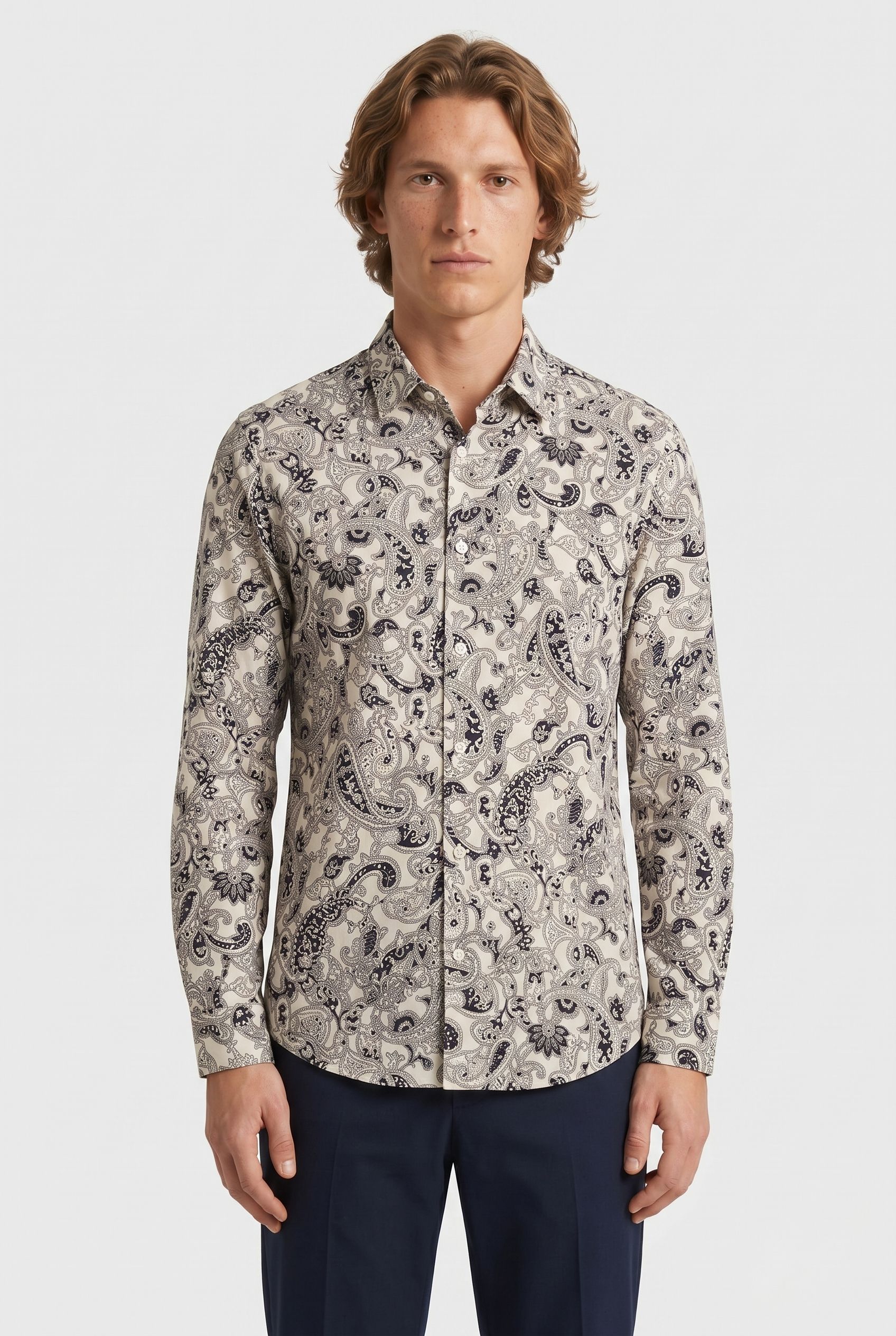 QUINSY 5329 SHIRTS BLUE PRINT 1