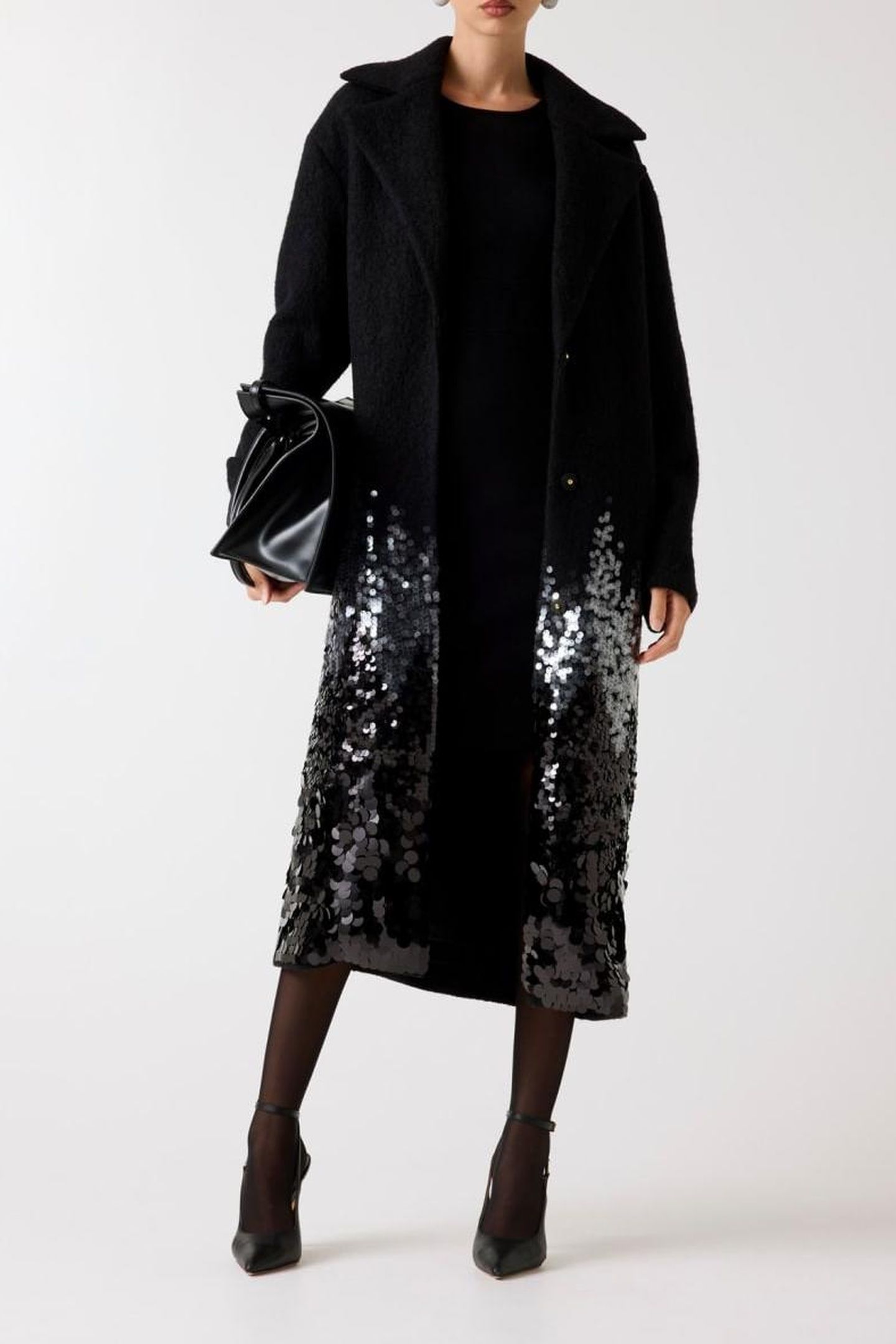 VICKY SINGLE BREAST SEQUINS JET BLACK 2