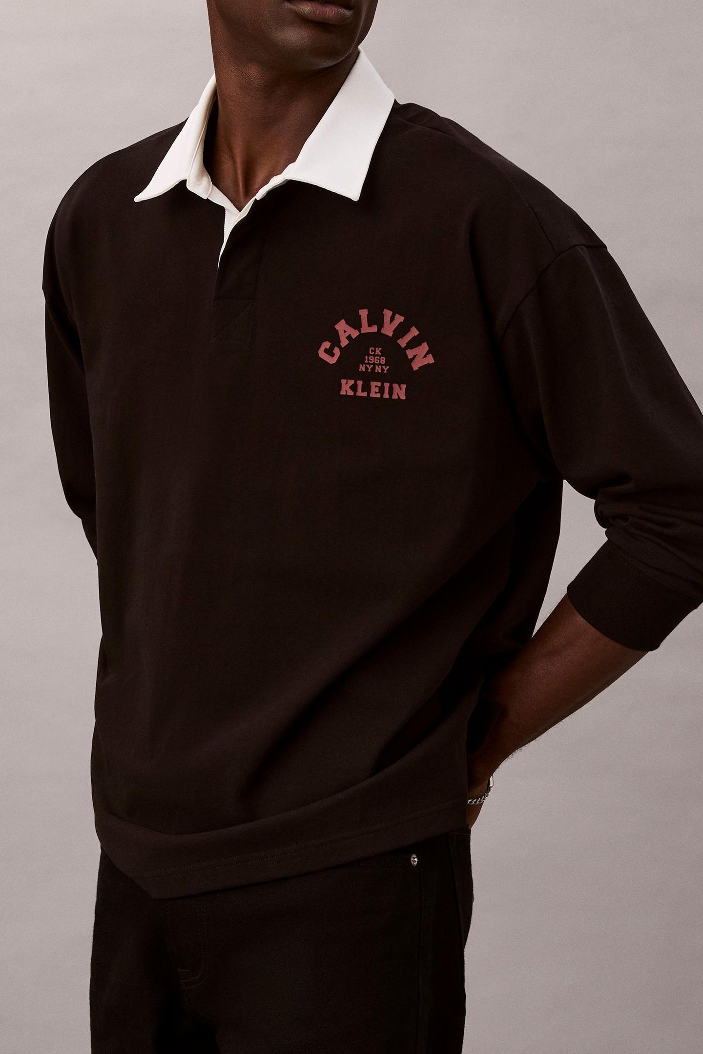 COMPACT RUGBY LS POLO BLACK 3